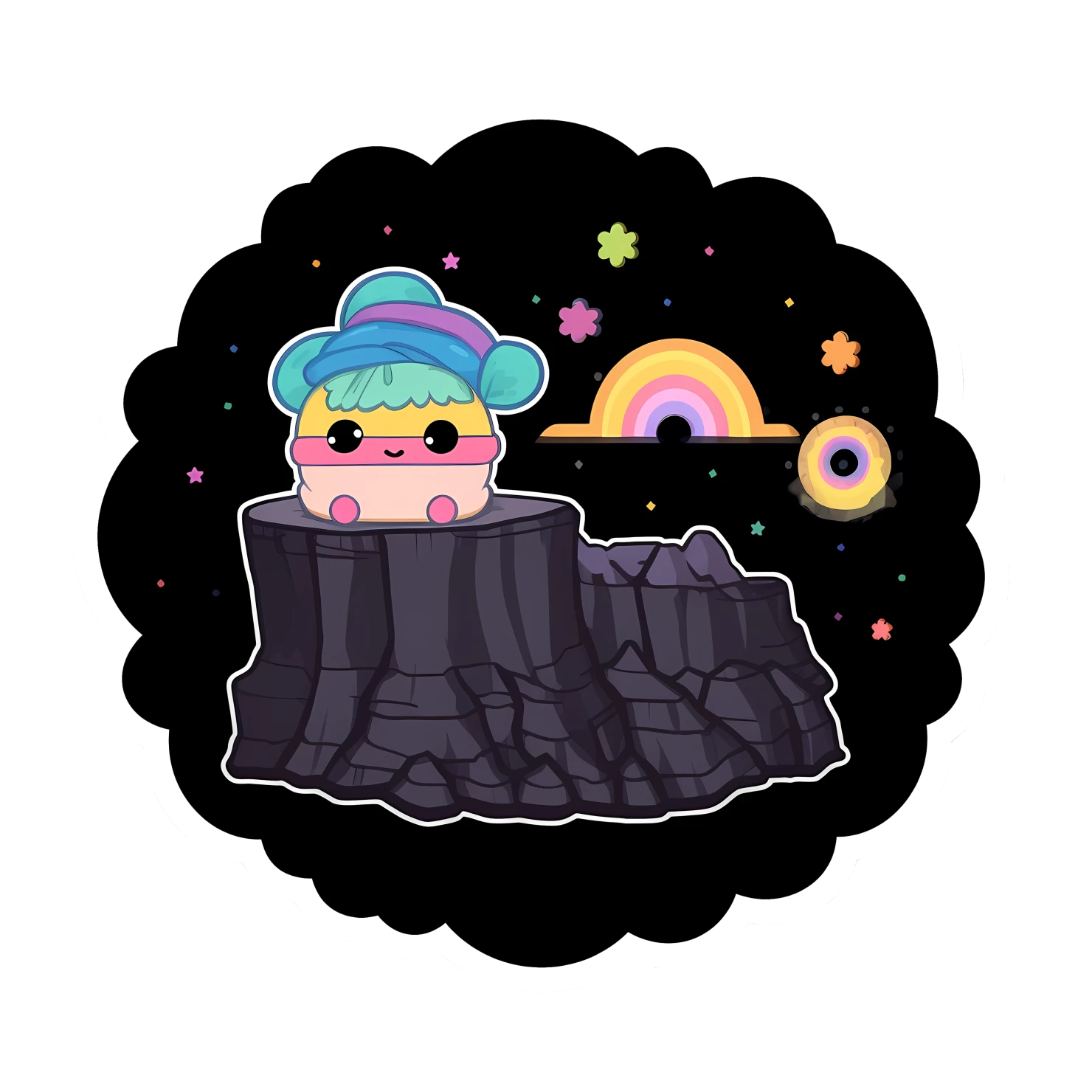 Kawaii grand canyon sticker isolated on transparent background #27909