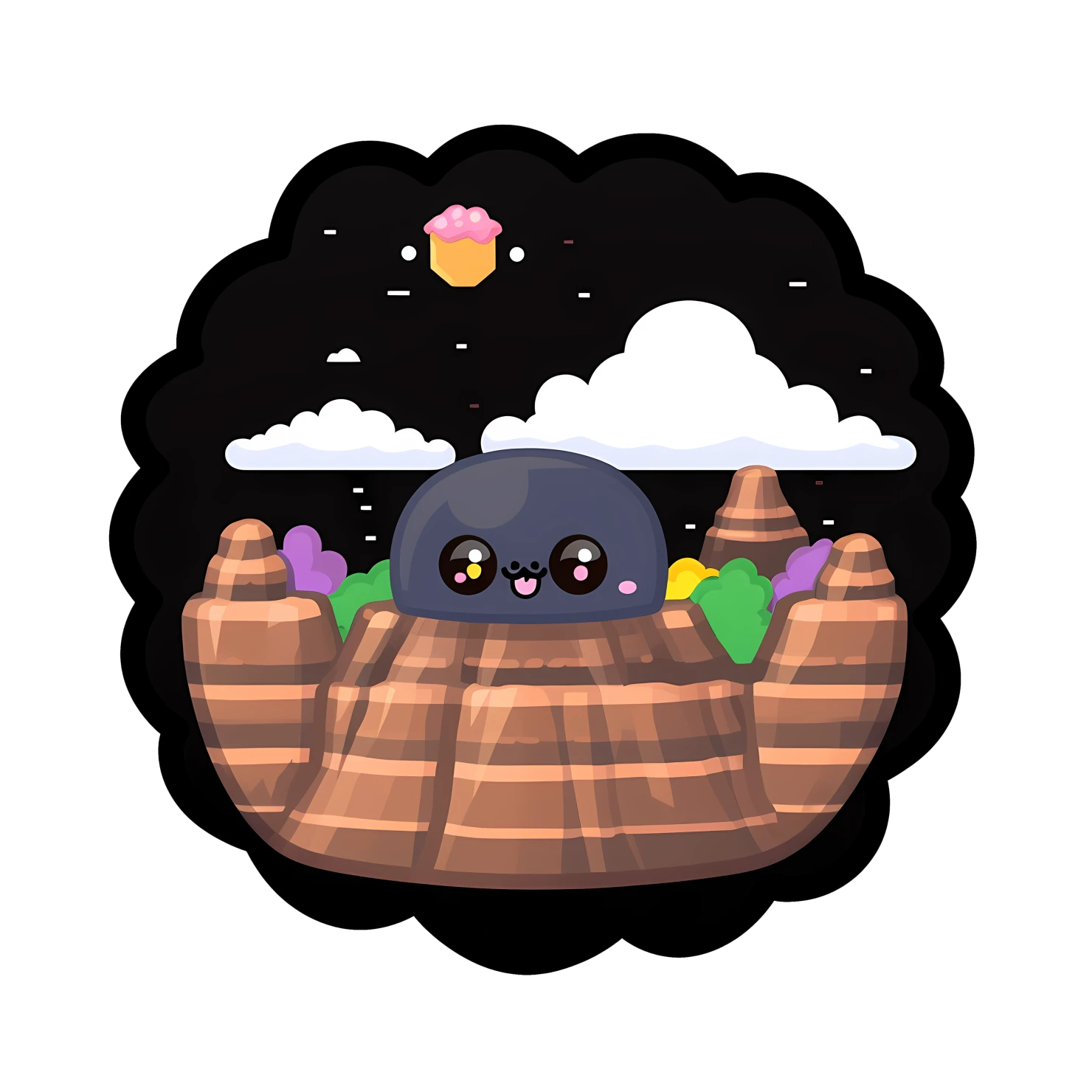 Kawaii grand canyon sticker isolated on transparent background #27912