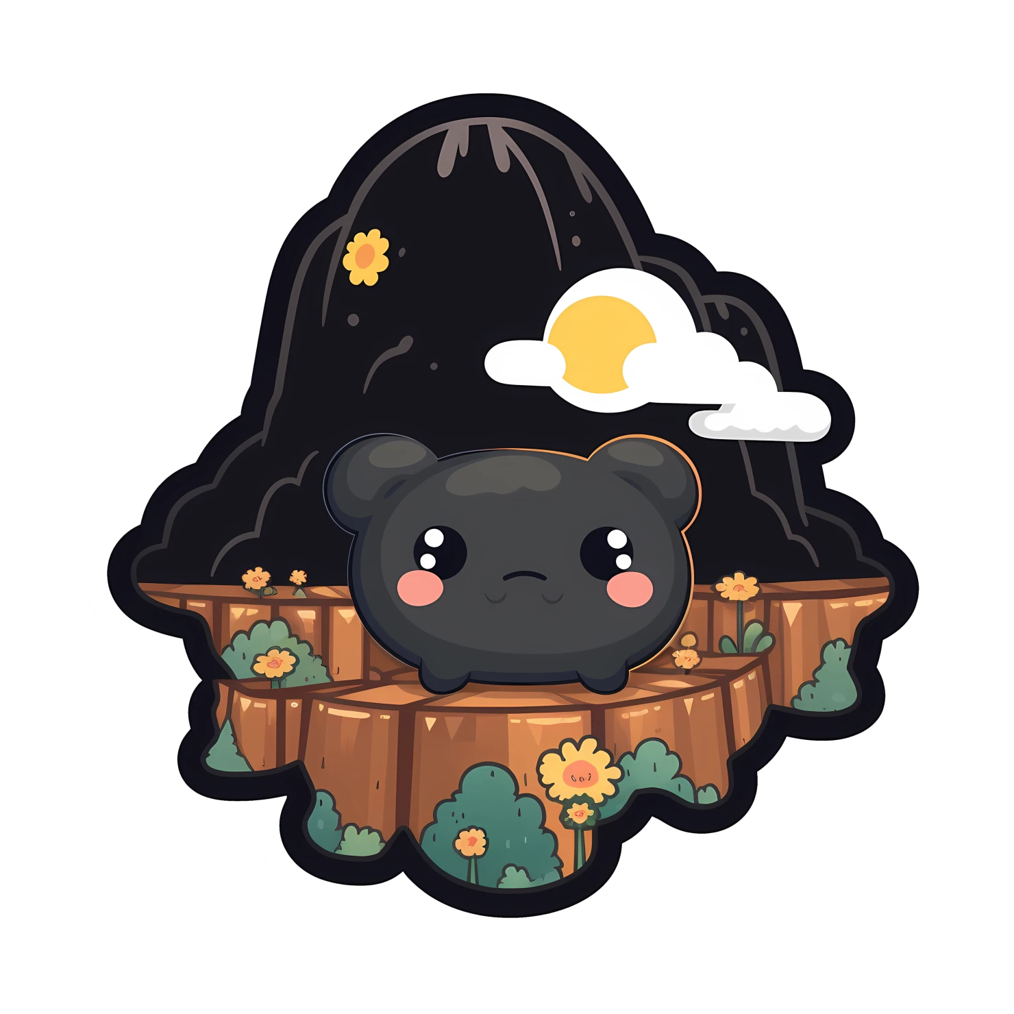Kawaii grand canyon sticker isolated on transparent background #27914