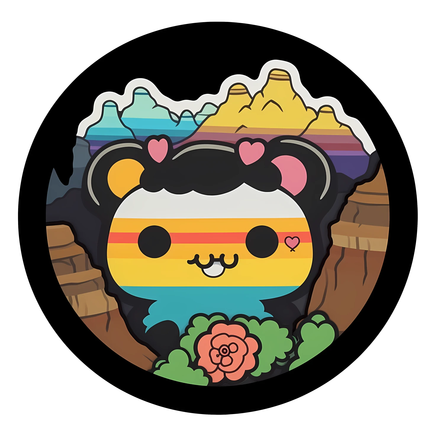 Kawaii grand canyon sticker isolated on transparent background #27918