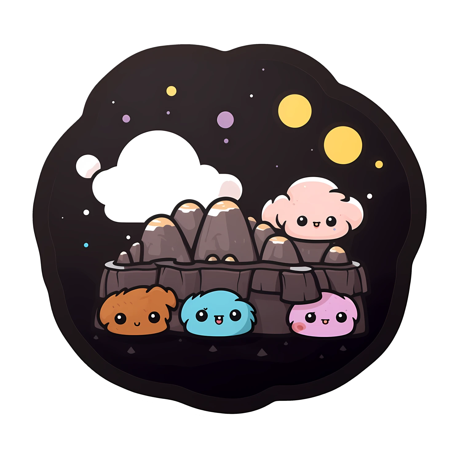 Kawaii grand canyon sticker isolated on transparent background #27919