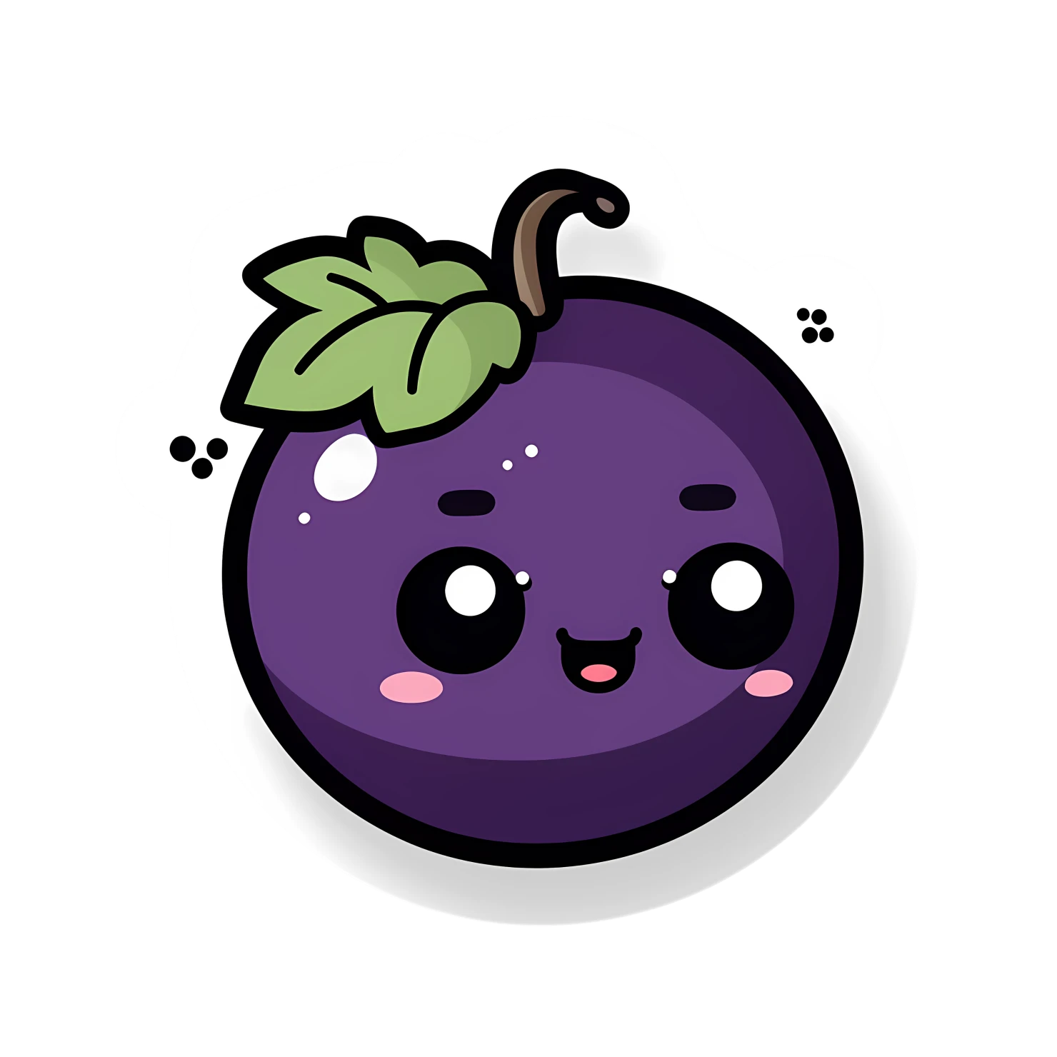 Kawaii grape sticker isolated on transparent background #27939