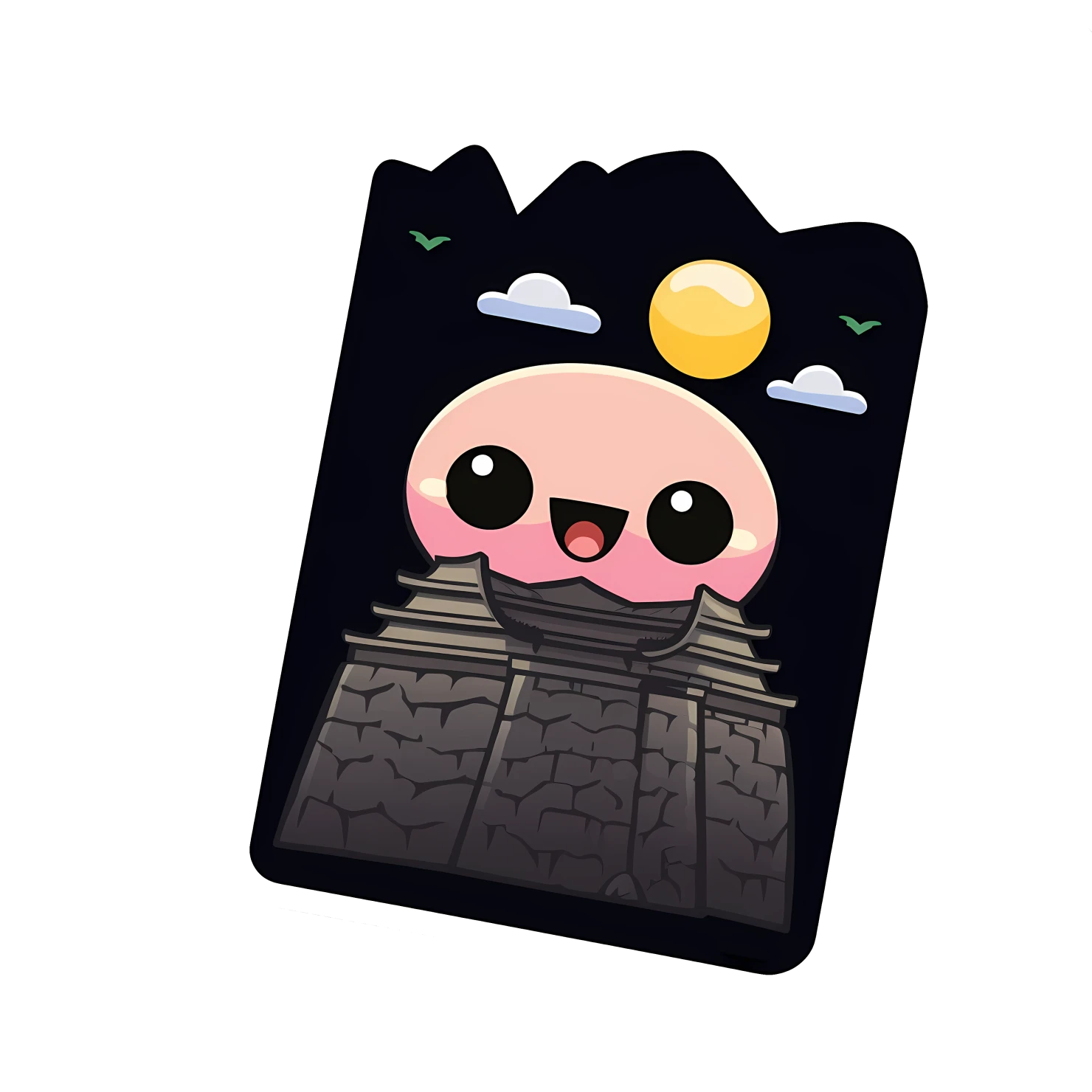Kawaii great wall sticker isolated on transparent background #27959