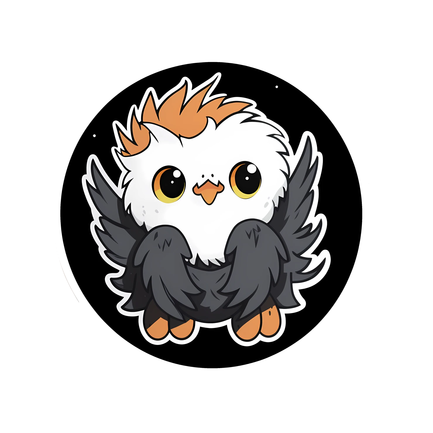 Kawaii griffin sticker isolated on transparent background #27964