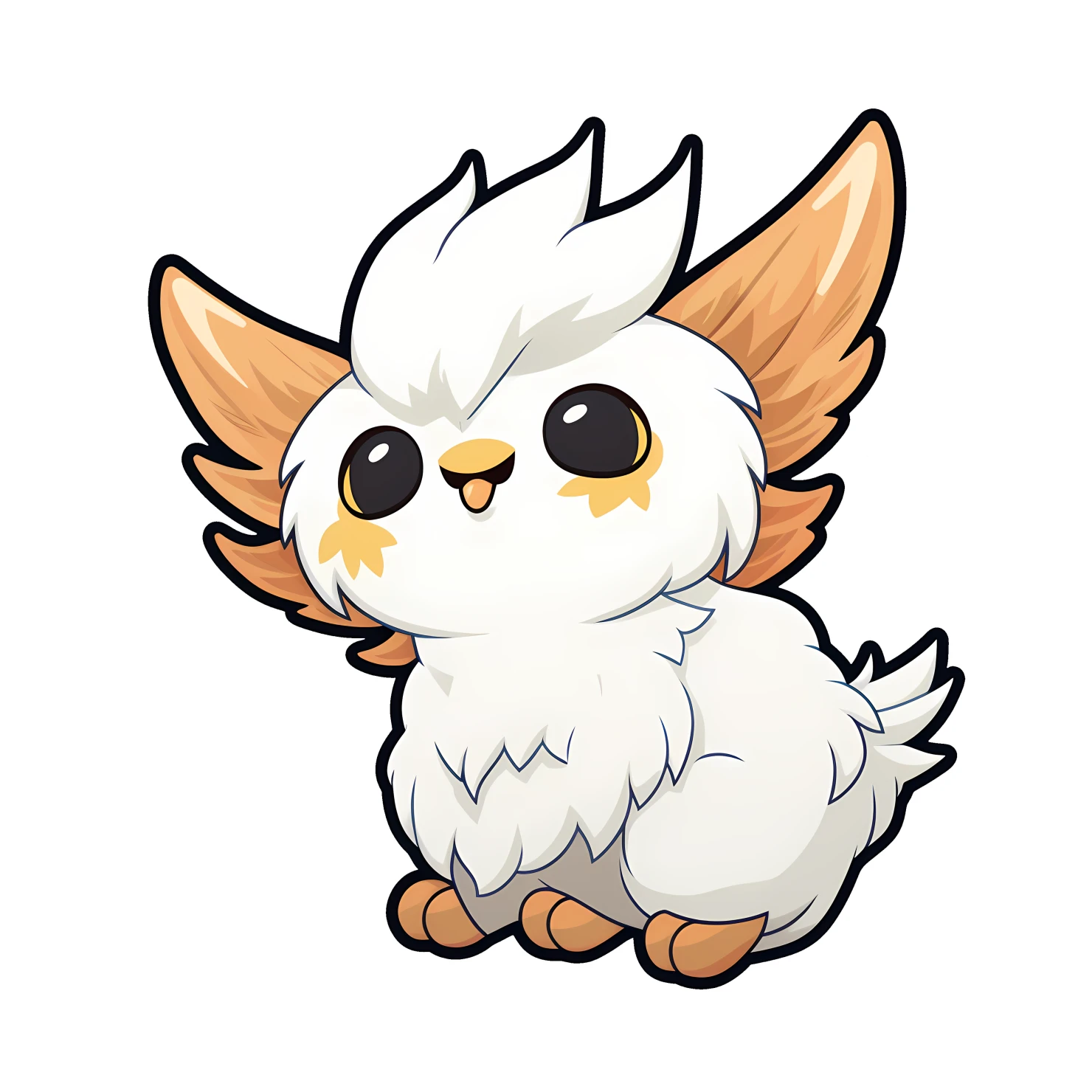 Kawaii griffin sticker isolated on transparent background #27965