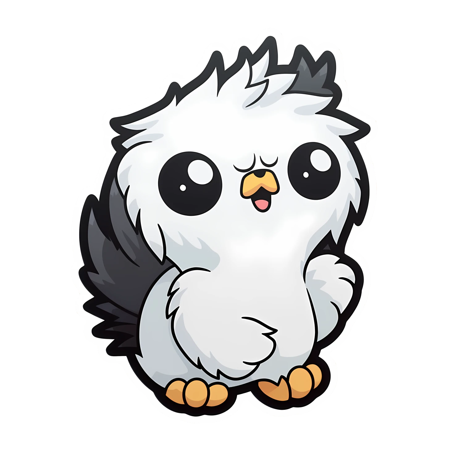 Kawaii griffin sticker isolated on transparent background #27969