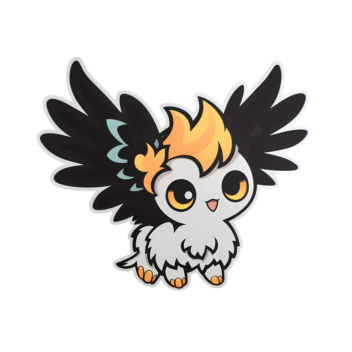 Kawaii griffin sticker isolated on transparent background #27971