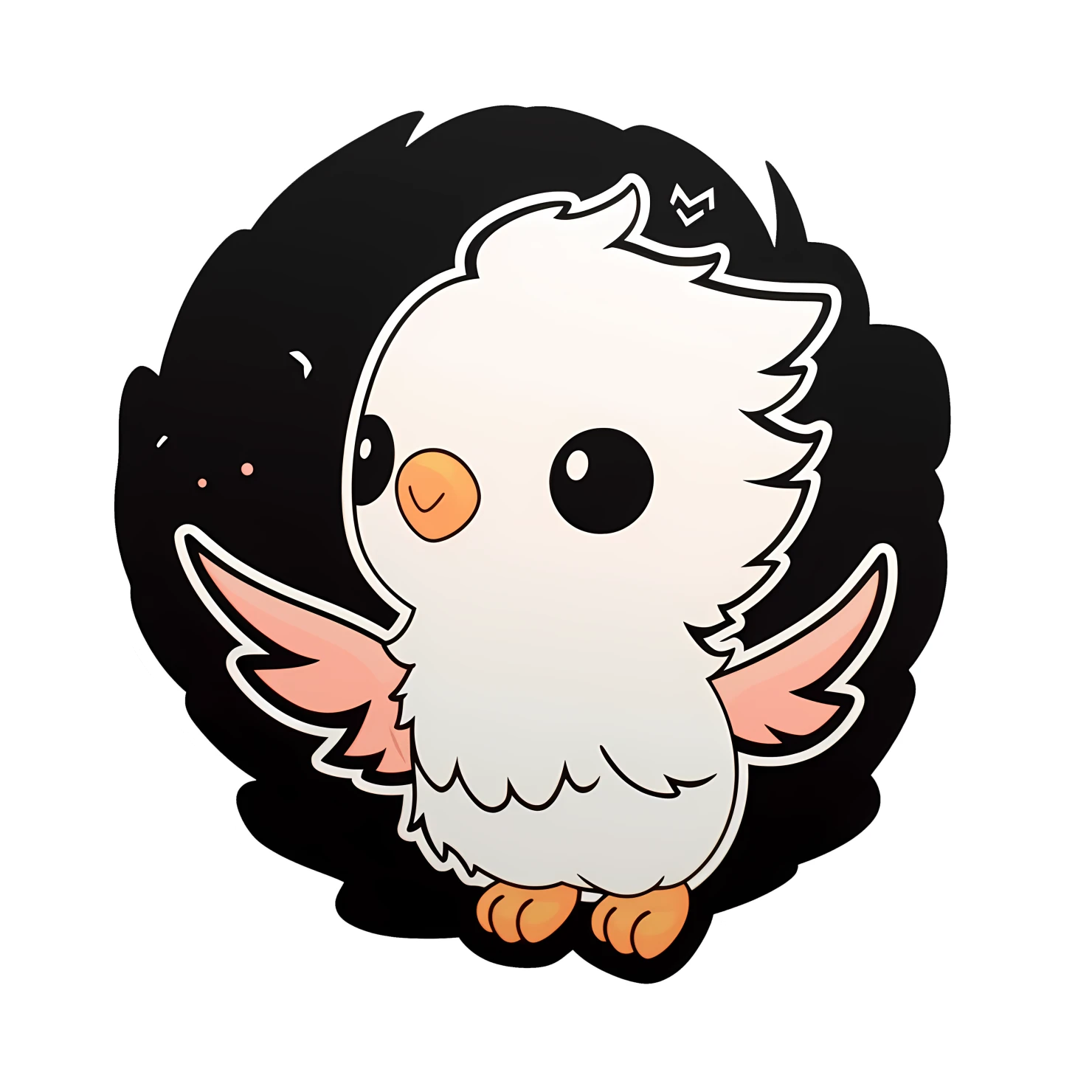 Kawaii griffin sticker isolated on transparent background #27974