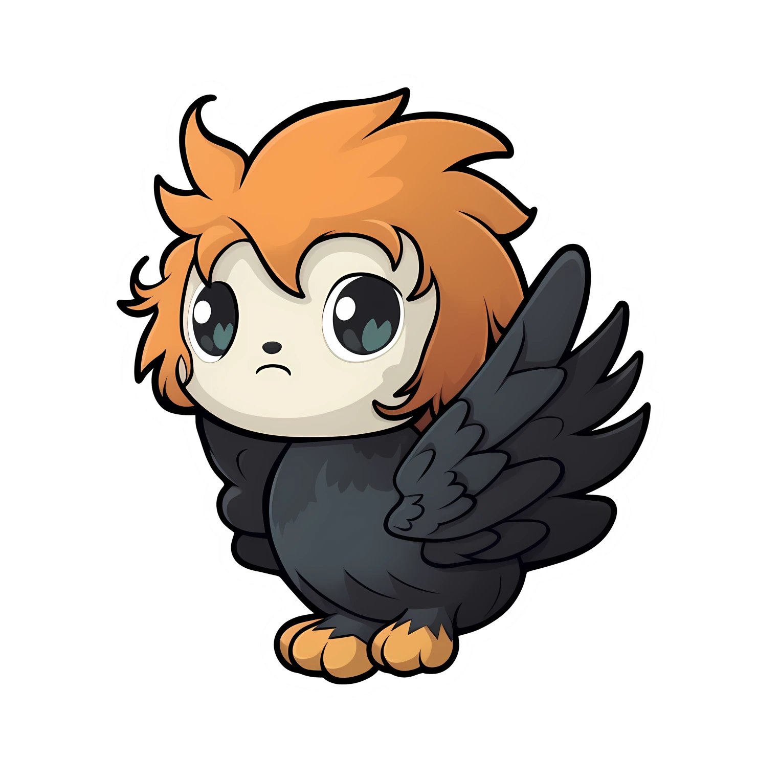 Kawaii griffin sticker isolated on transparent background #27976