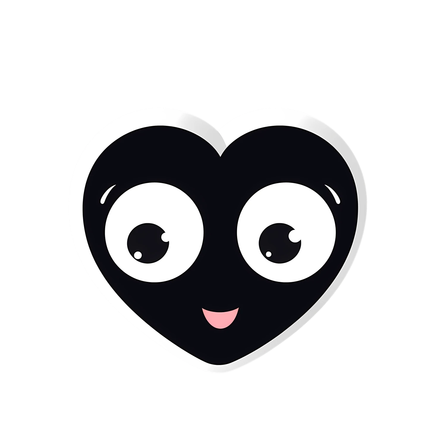 Kawaii heart sticker isolated on transparent background #27978