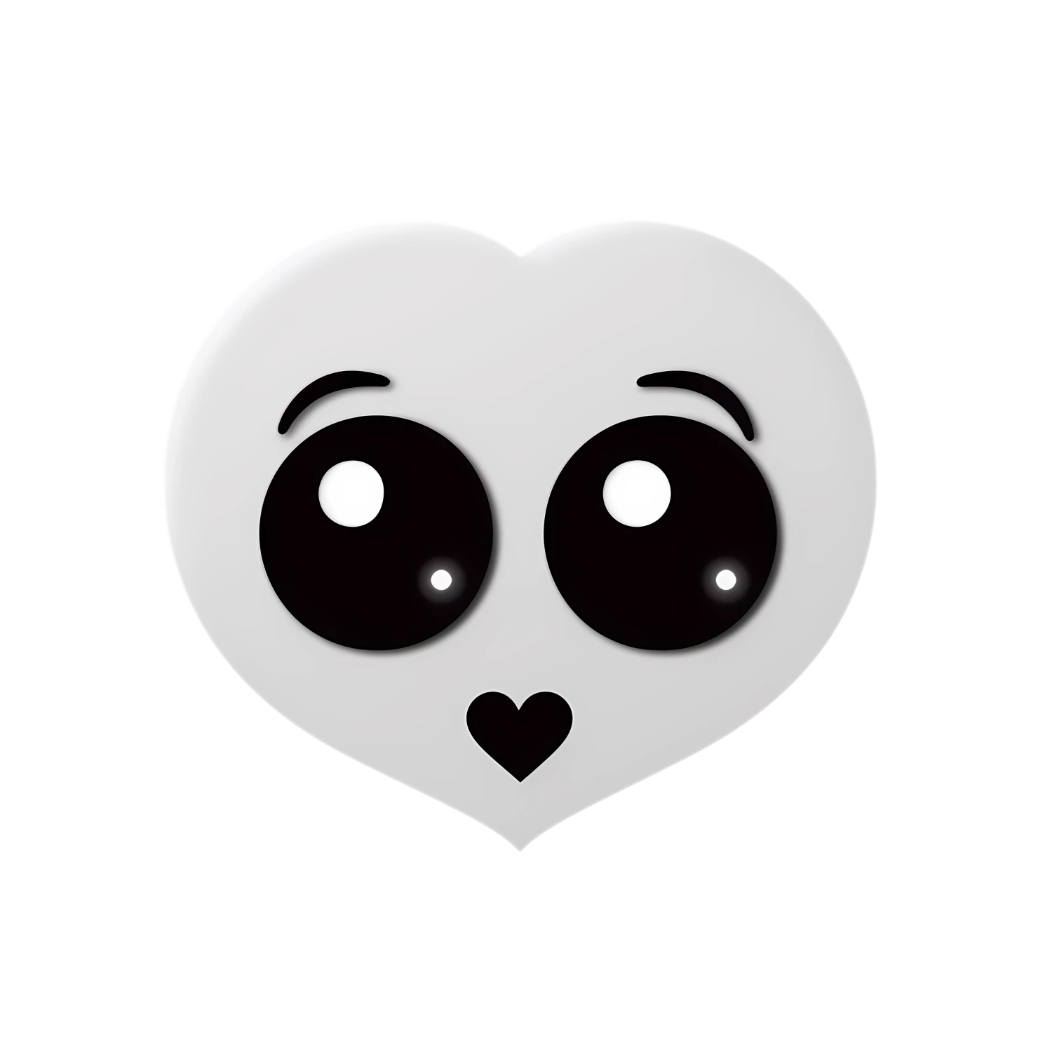 Kawaii heart sticker isolated on transparent background #27979