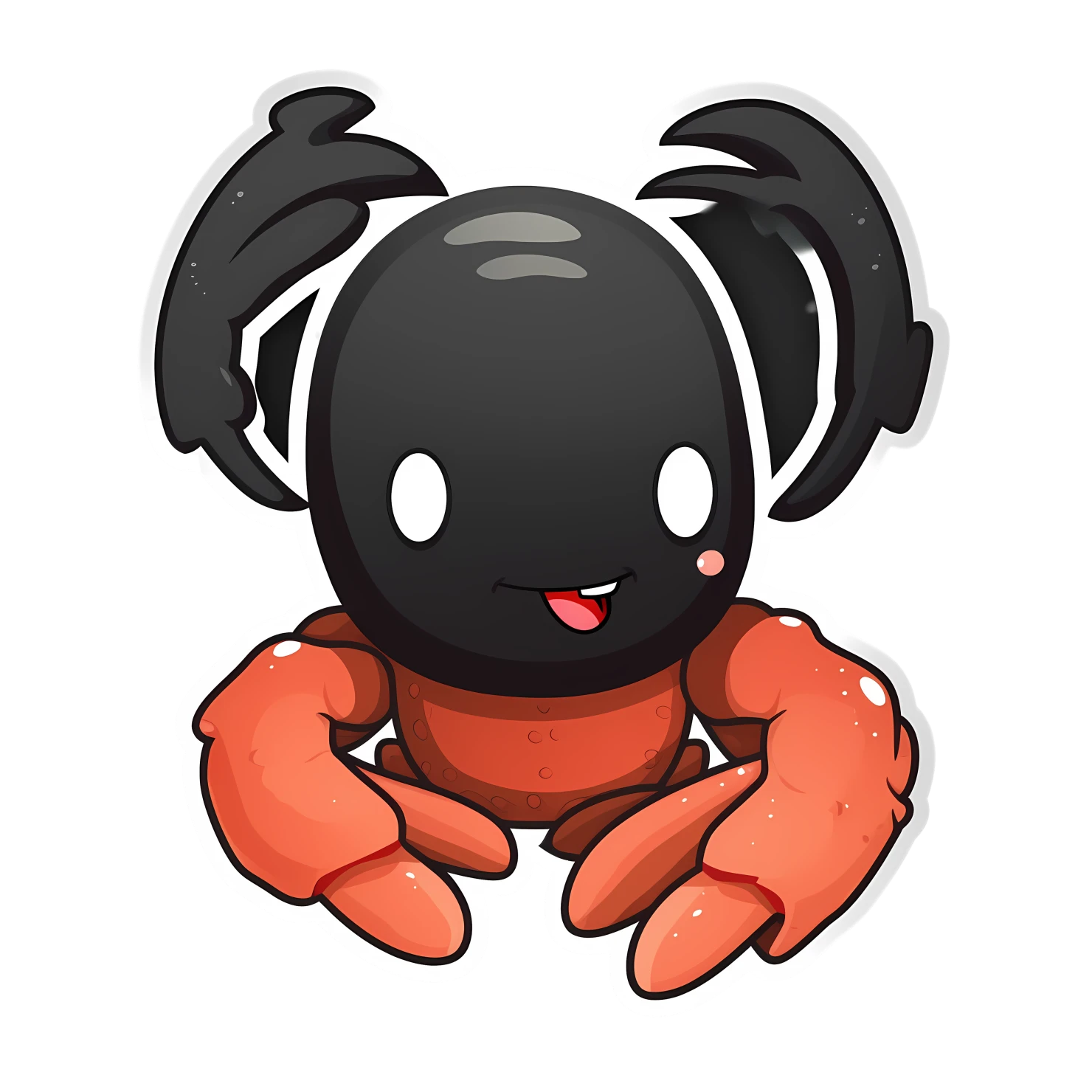 Kawaii lobster sticker isolated on transparent background #28053