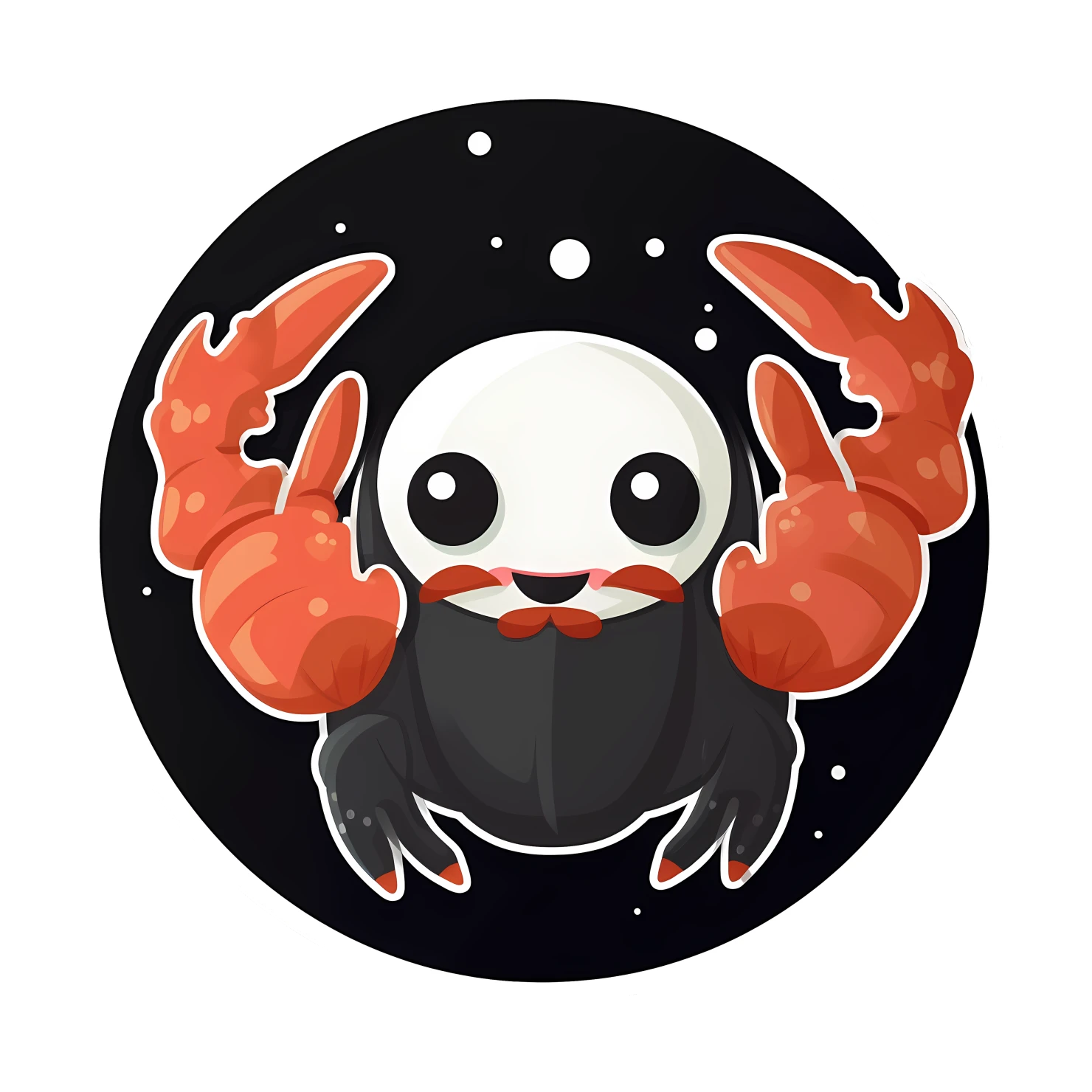 Kawaii lobster sticker isolated on transparent background #28054