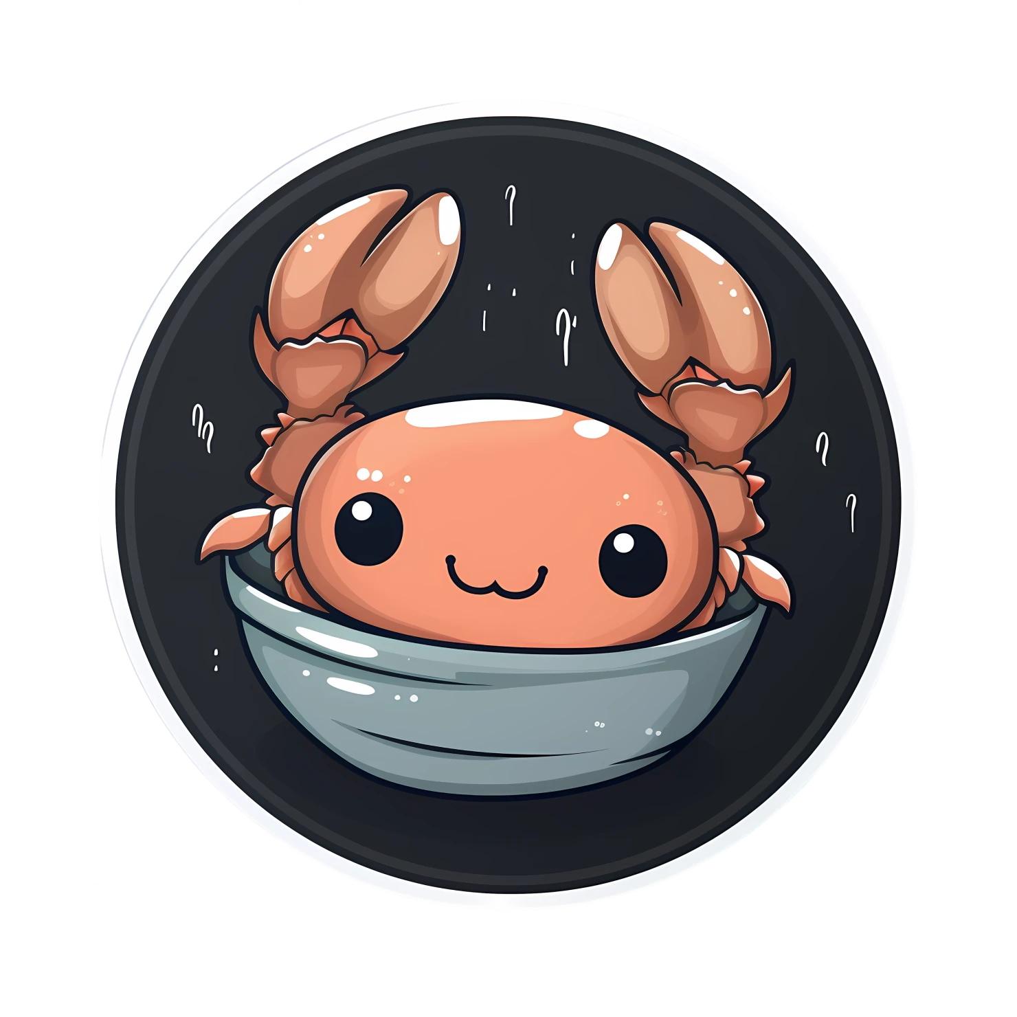 Kawaii lobster sticker isolated on transparent background #28059