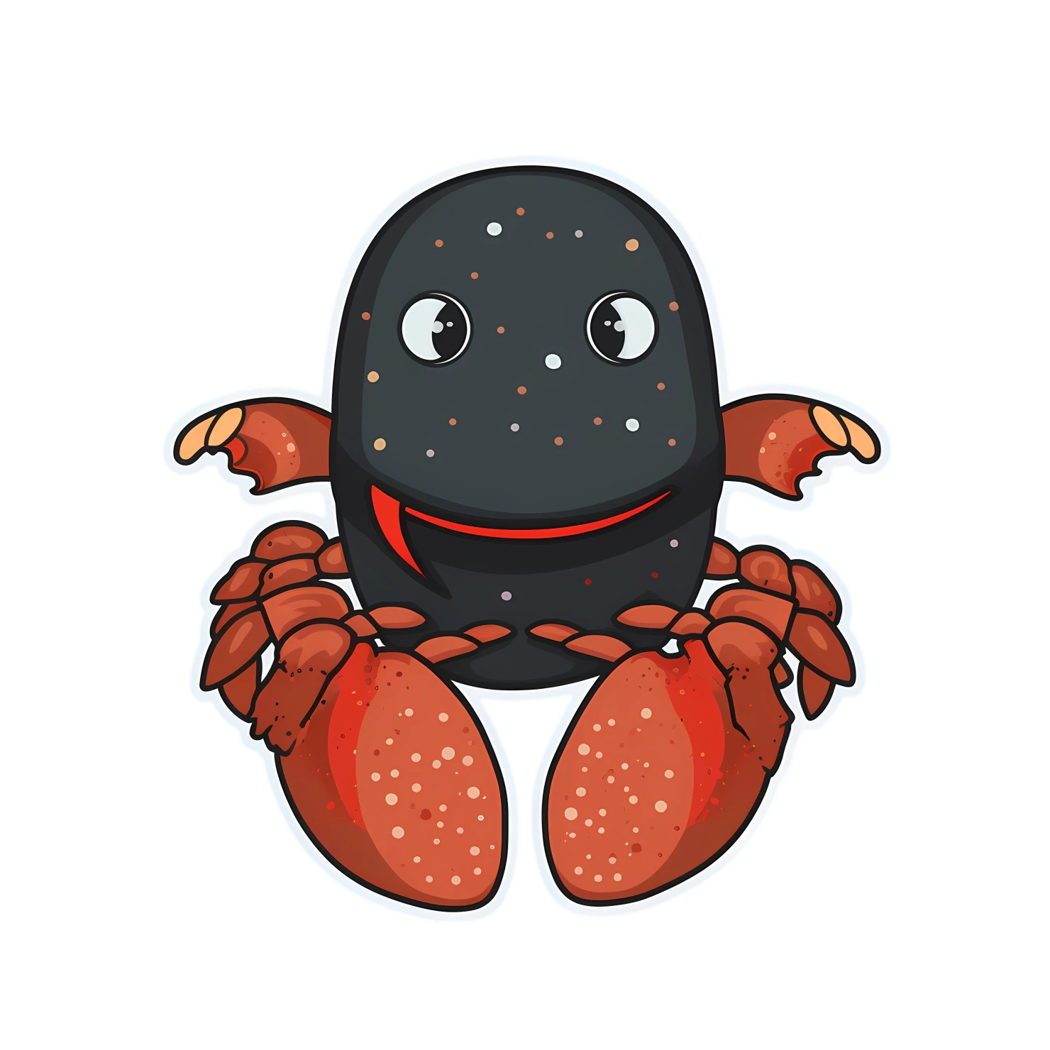 Kawaii lobster sticker isolated on transparent background #28067