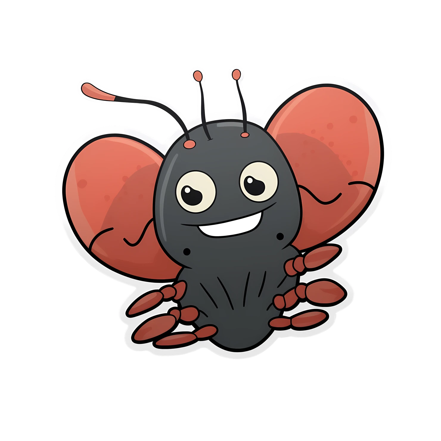 Kawaii lobster sticker isolated on transparent background #28079