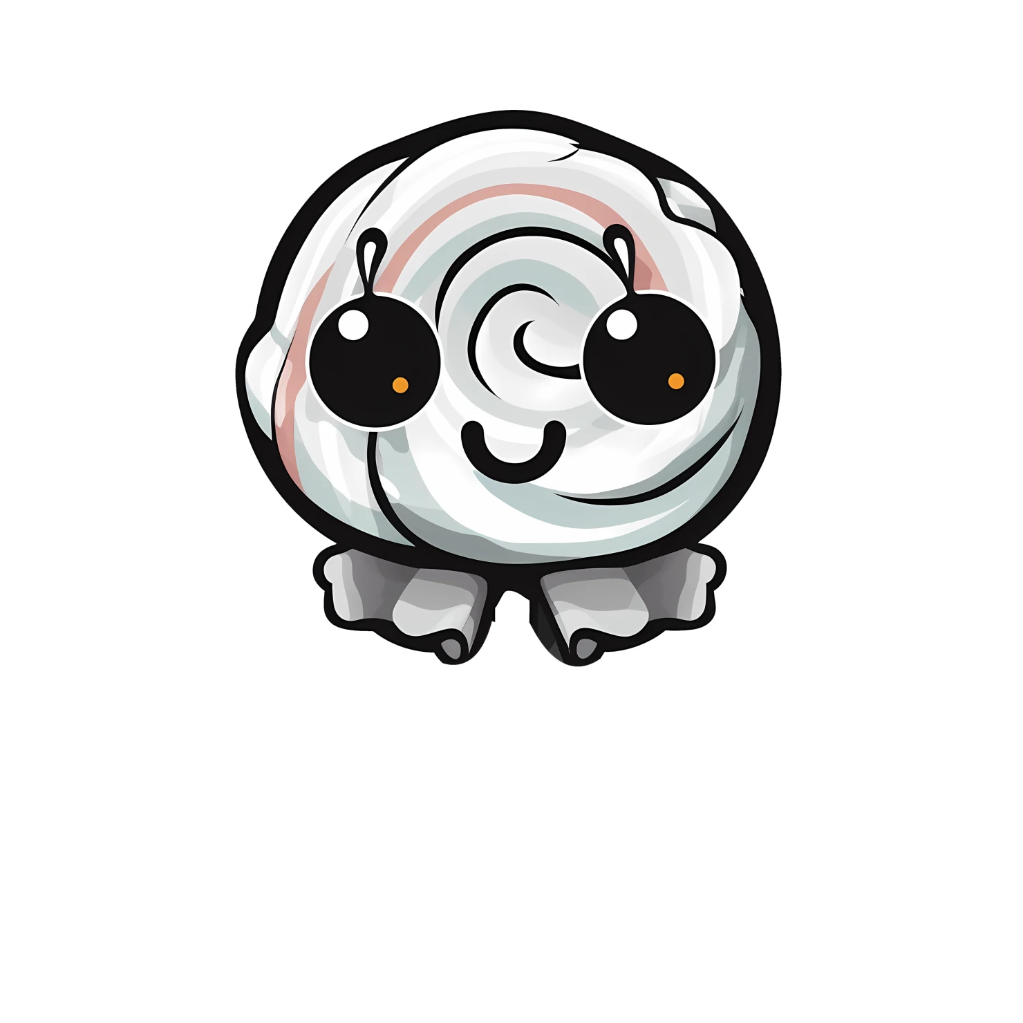 Kawaii lollipop sticker isolated on transparent background #28096