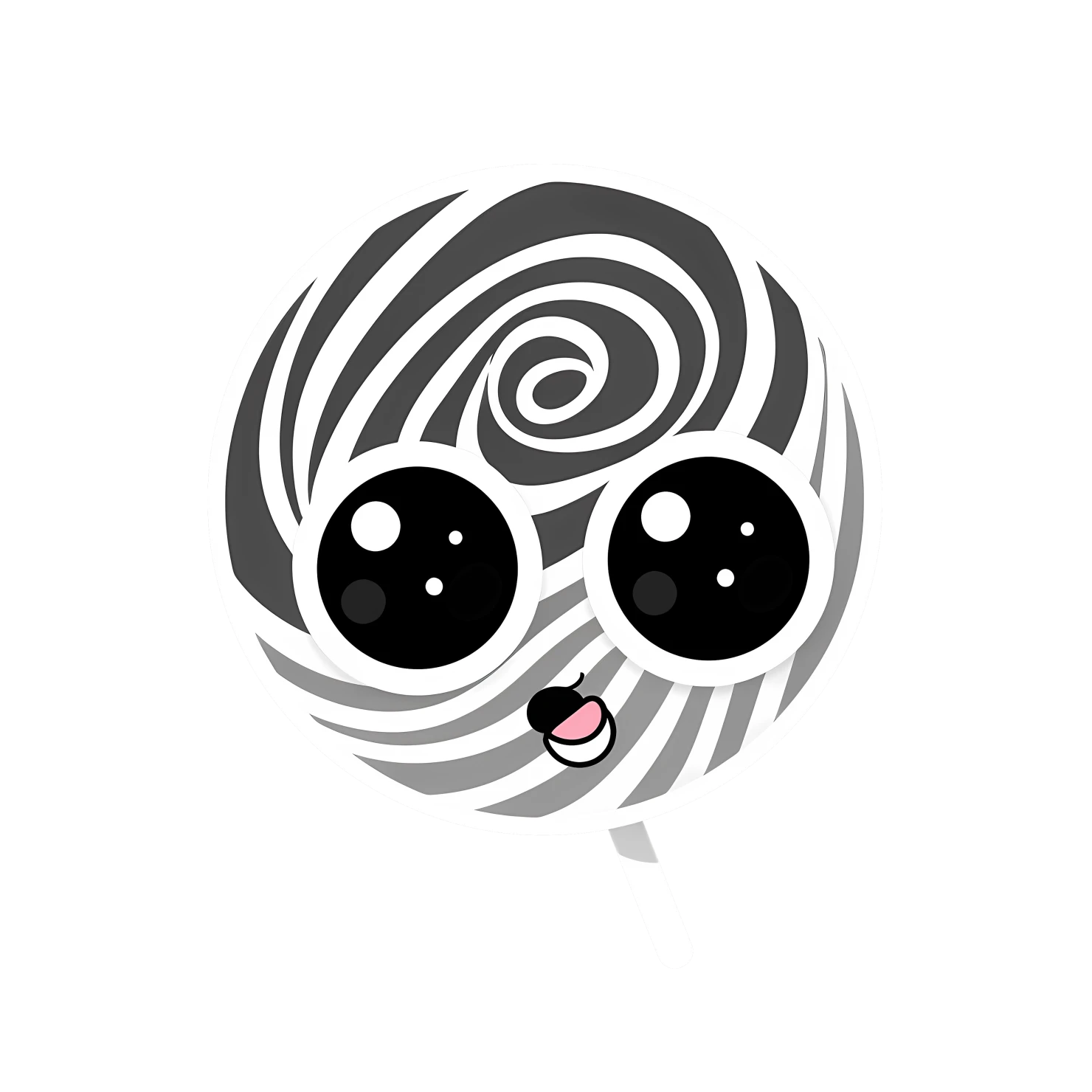 Kawaii lollipop sticker isolated on transparent background #28097