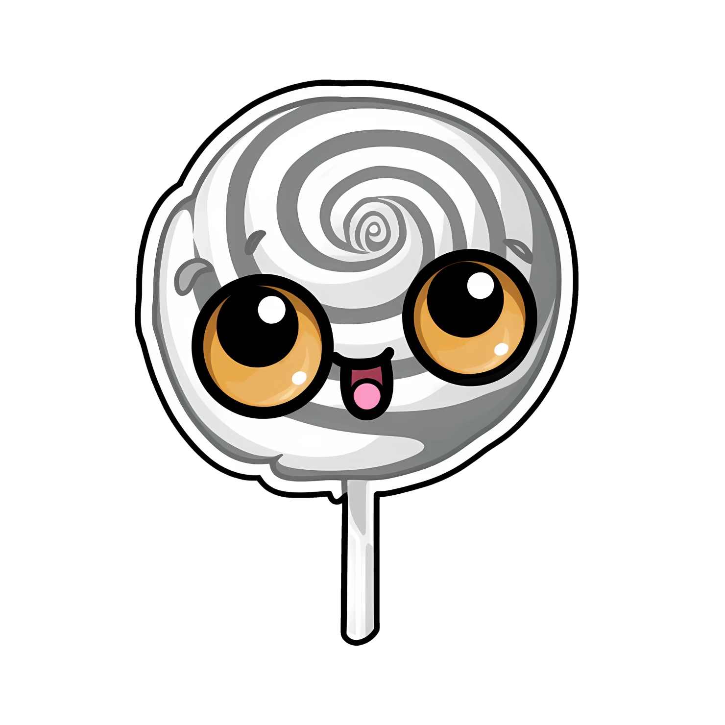 Kawaii lollipop sticker isolated on transparent background #28098