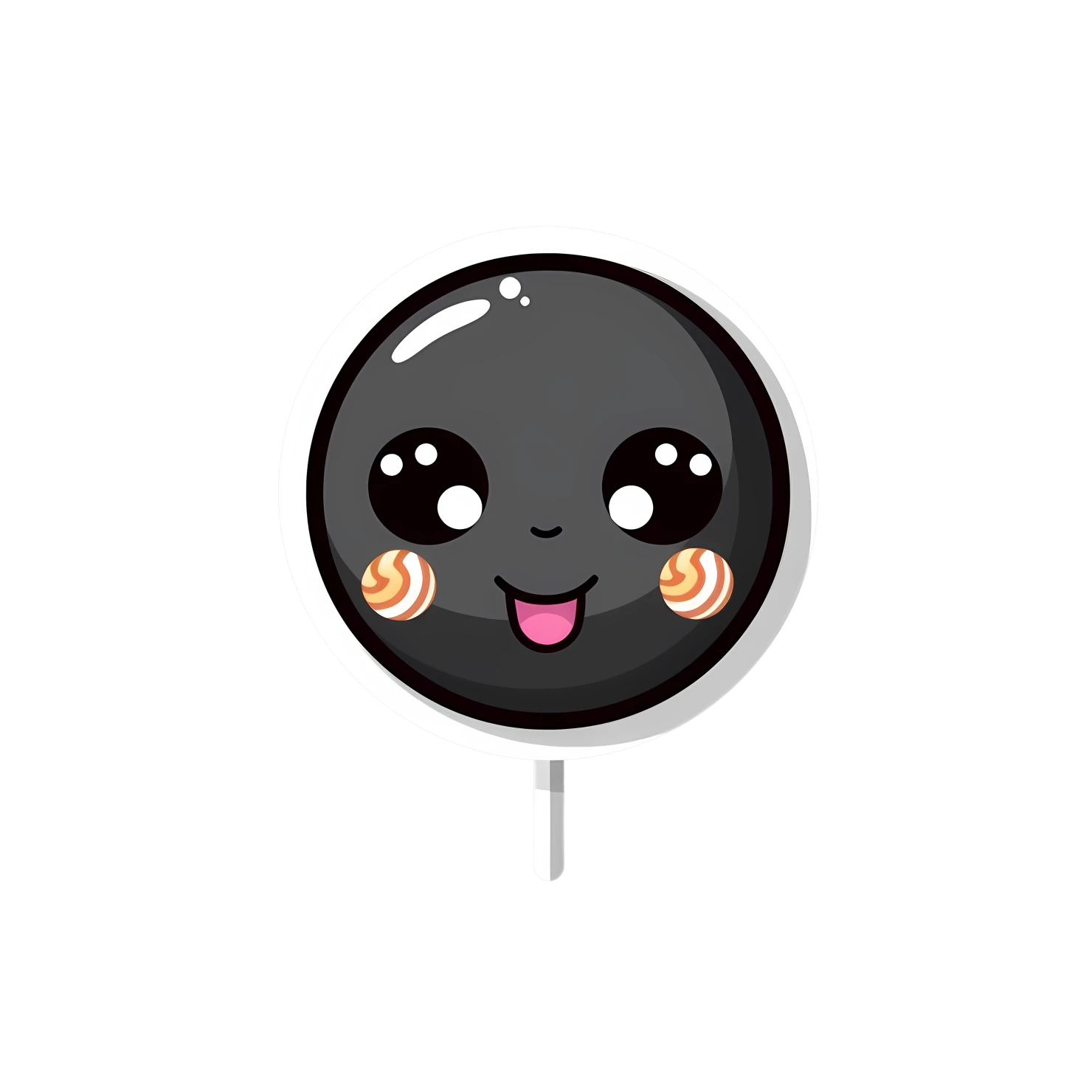 Kawaii lollipop sticker isolated on transparent background #28102
