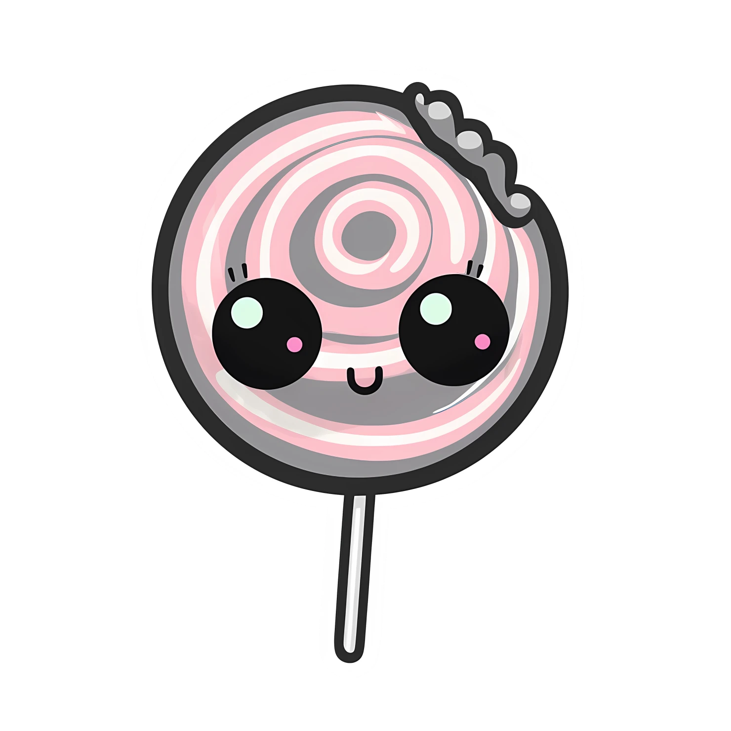 Kawaii lollipop sticker isolated on transparent background #28103