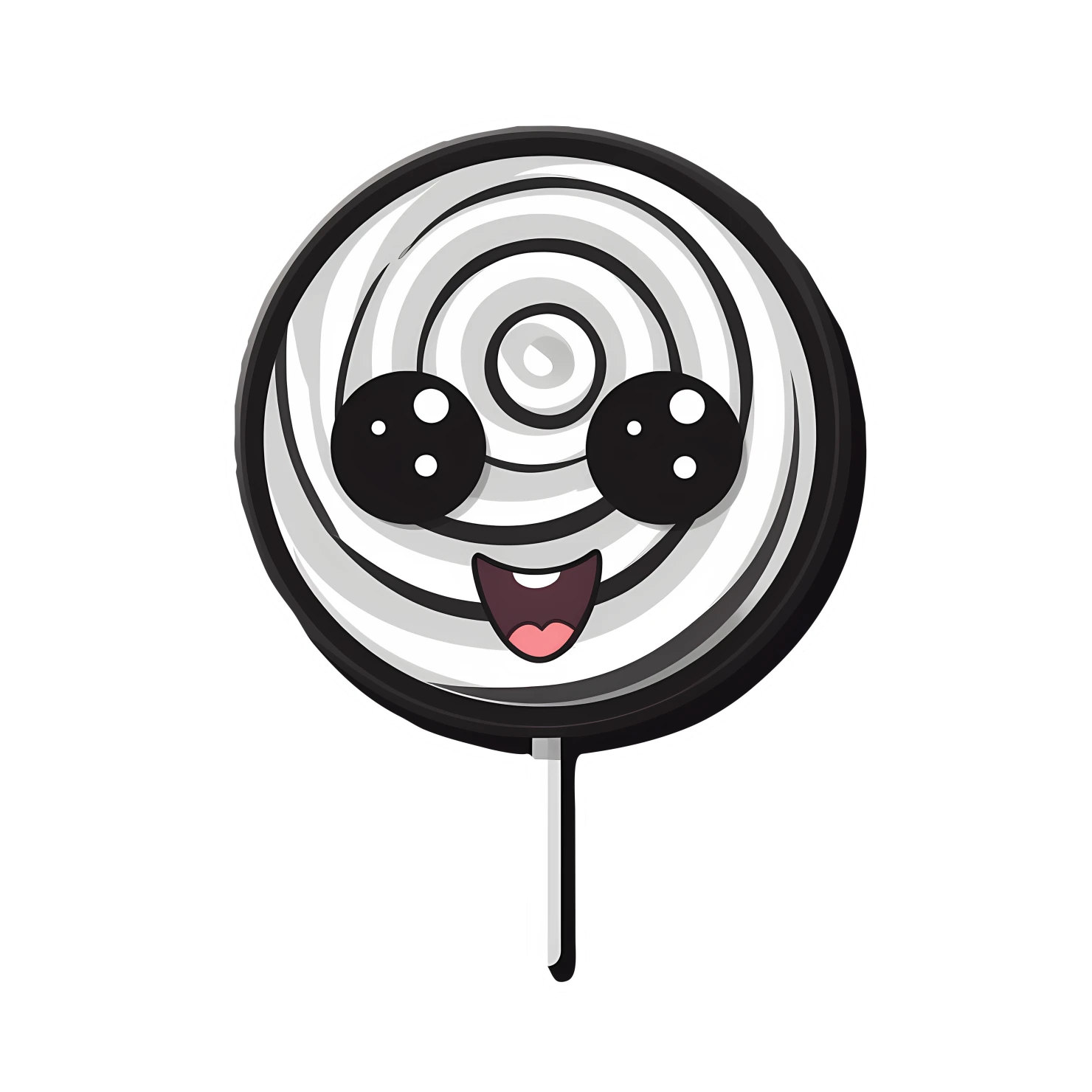 Kawaii lollipop sticker isolated on transparent background #28105