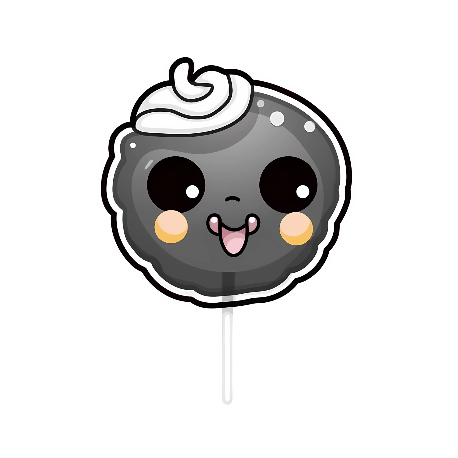 Kawaii lollipop sticker isolated on transparent background #28106