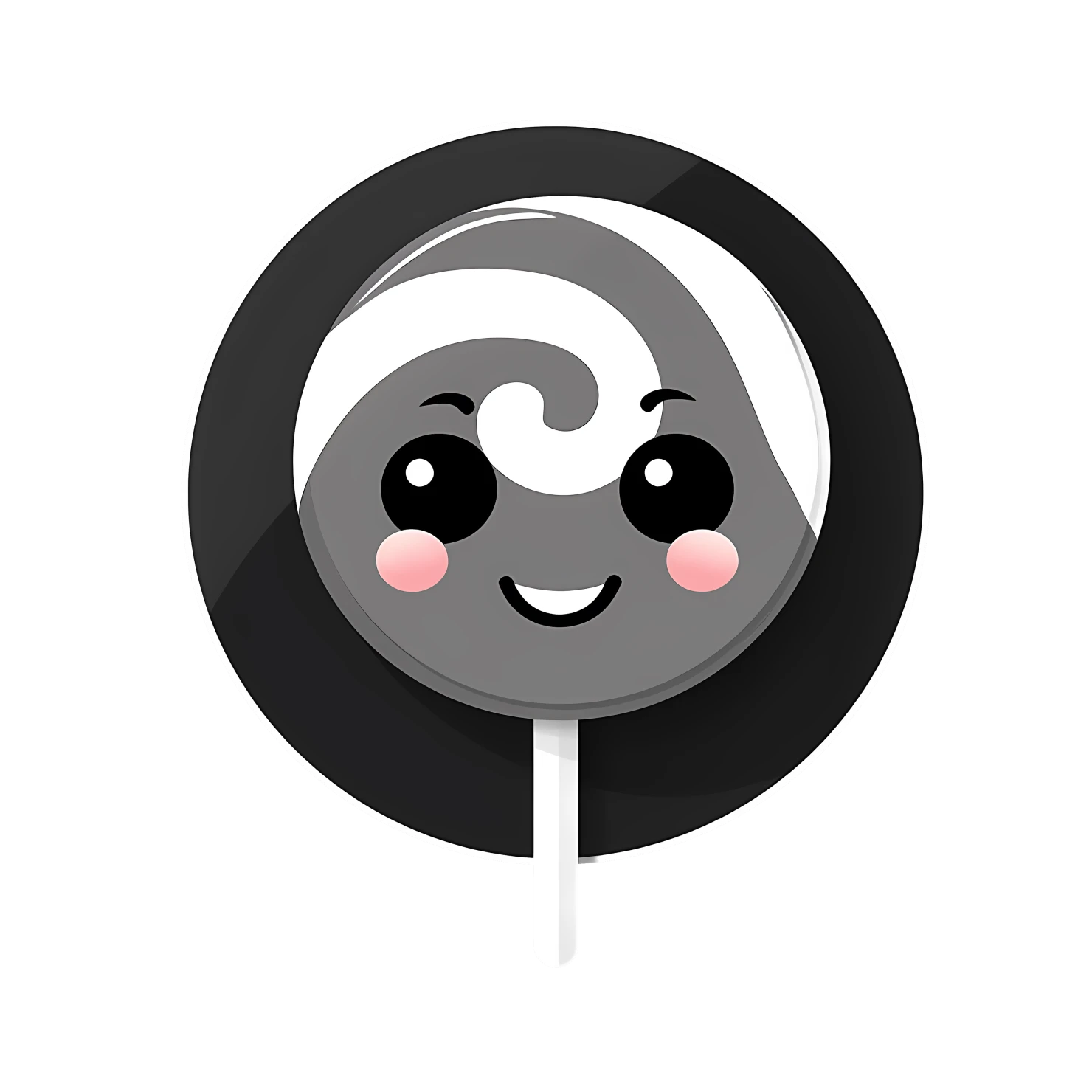 Kawaii lollipop sticker isolated on transparent background #28107