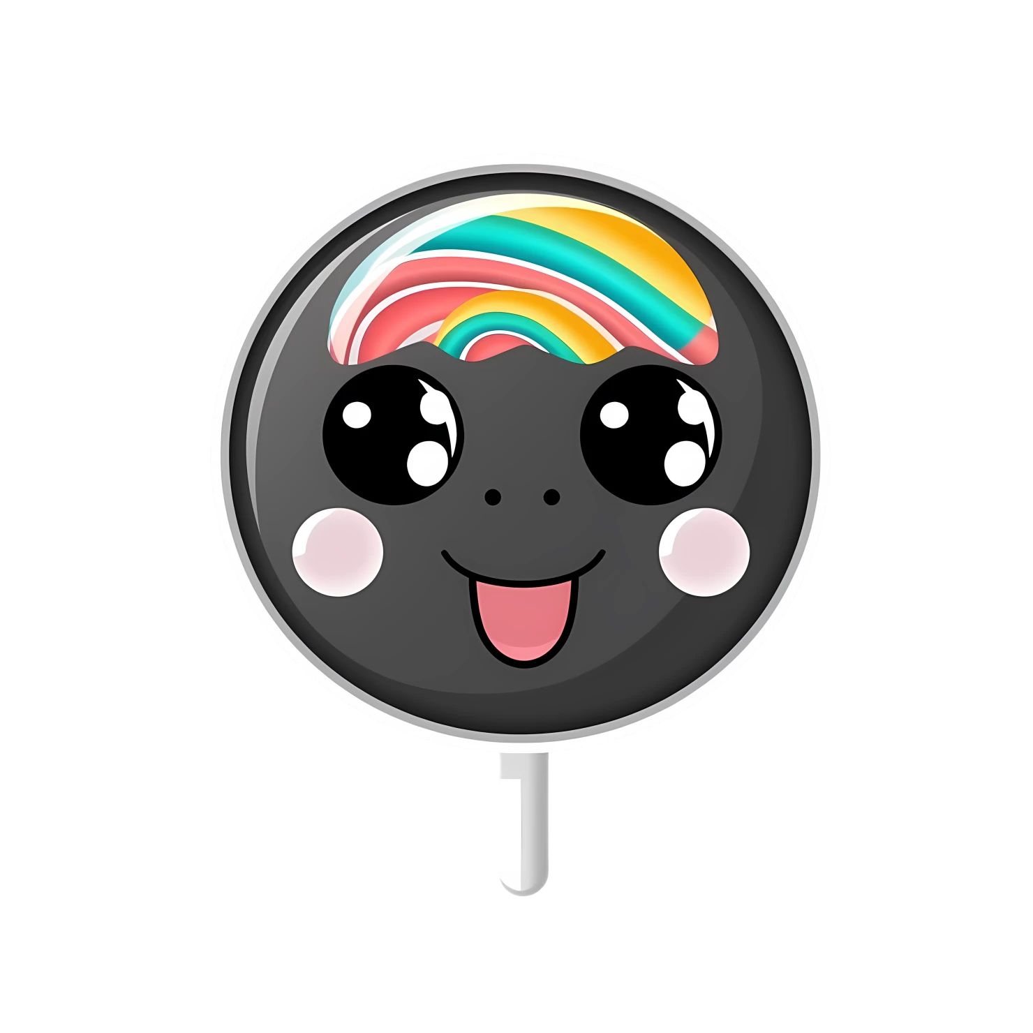 Kawaii lollipop sticker isolated on transparent background #28109