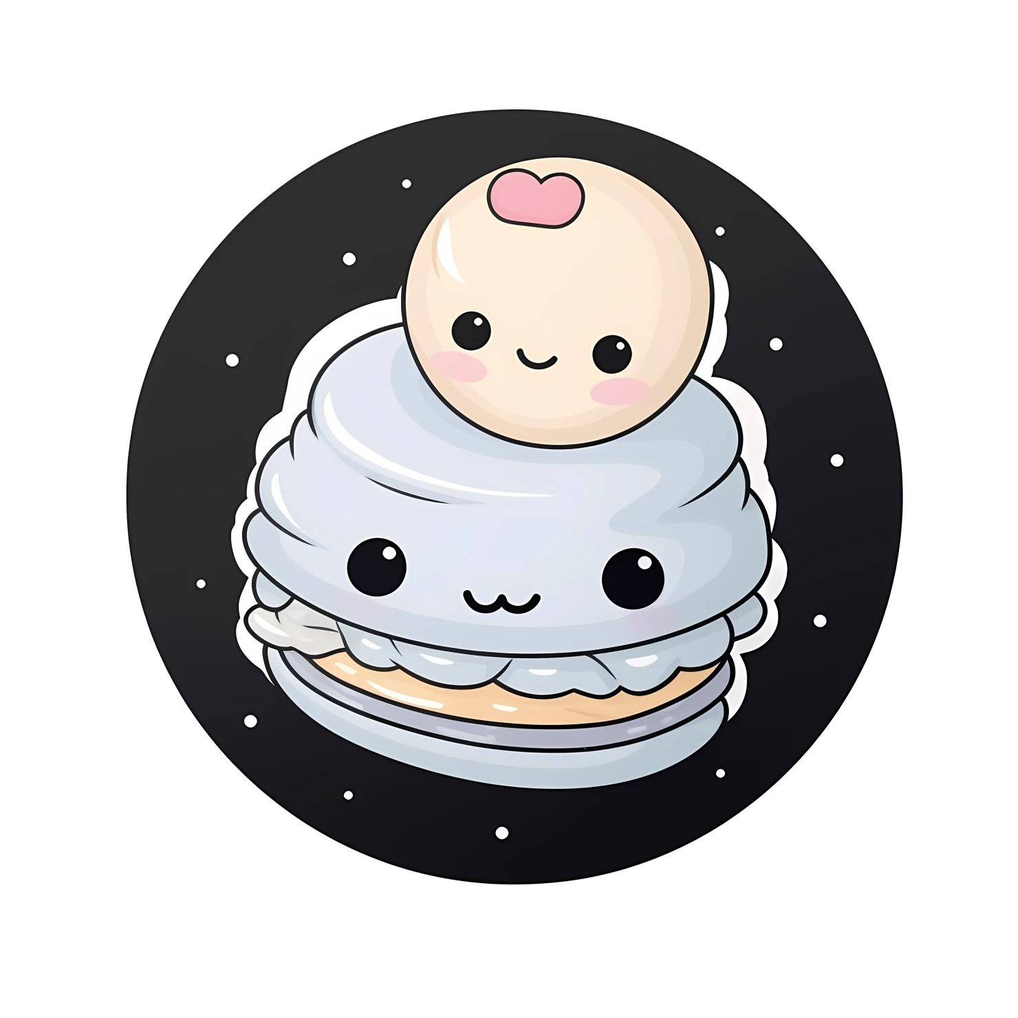 Kawaii macarons sticker isolated on transparent background #28119