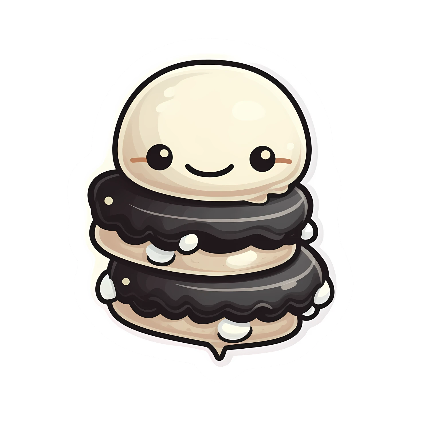 Kawaii macarons sticker isolated on transparent background #28121