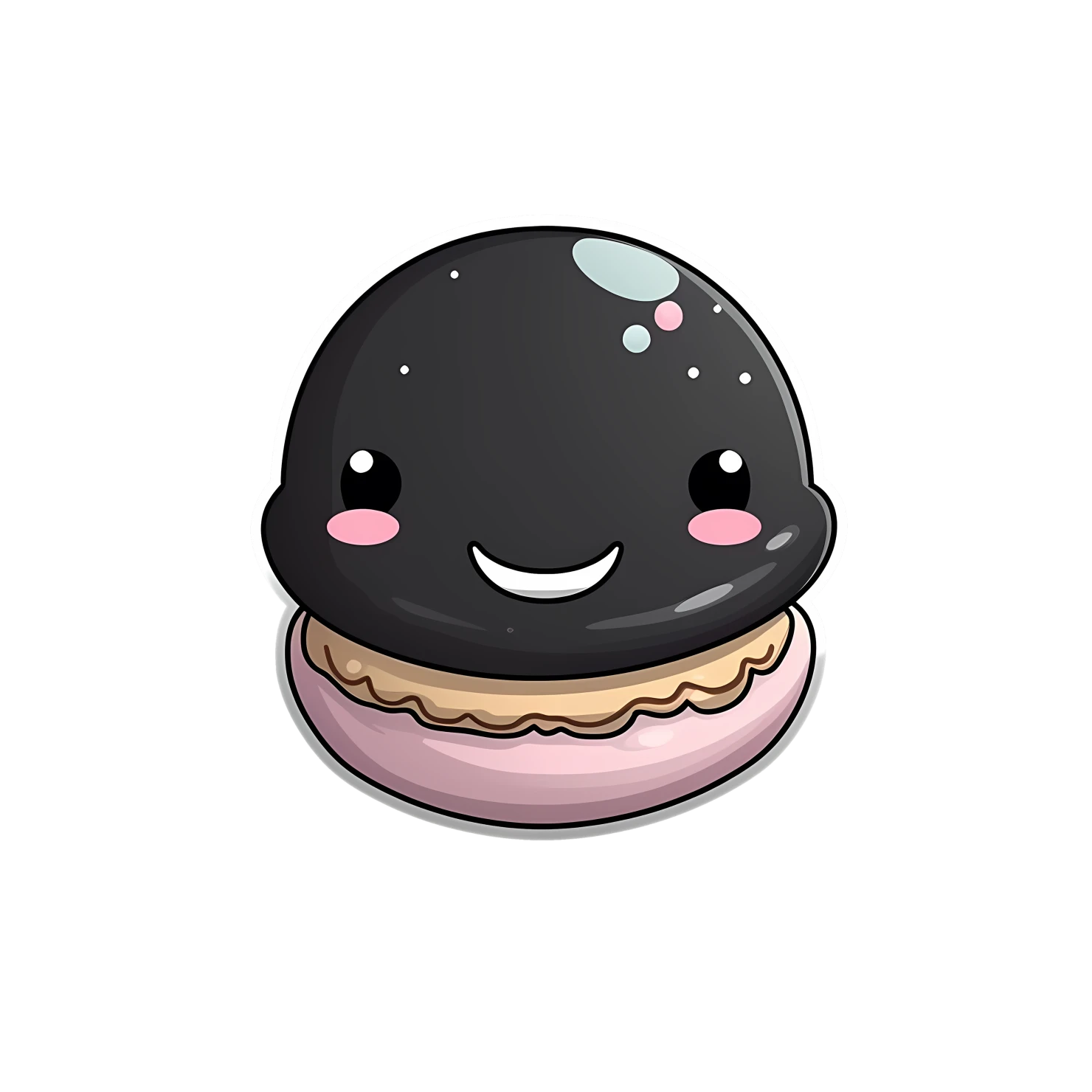 Kawaii macarons sticker isolated on transparent background #28124