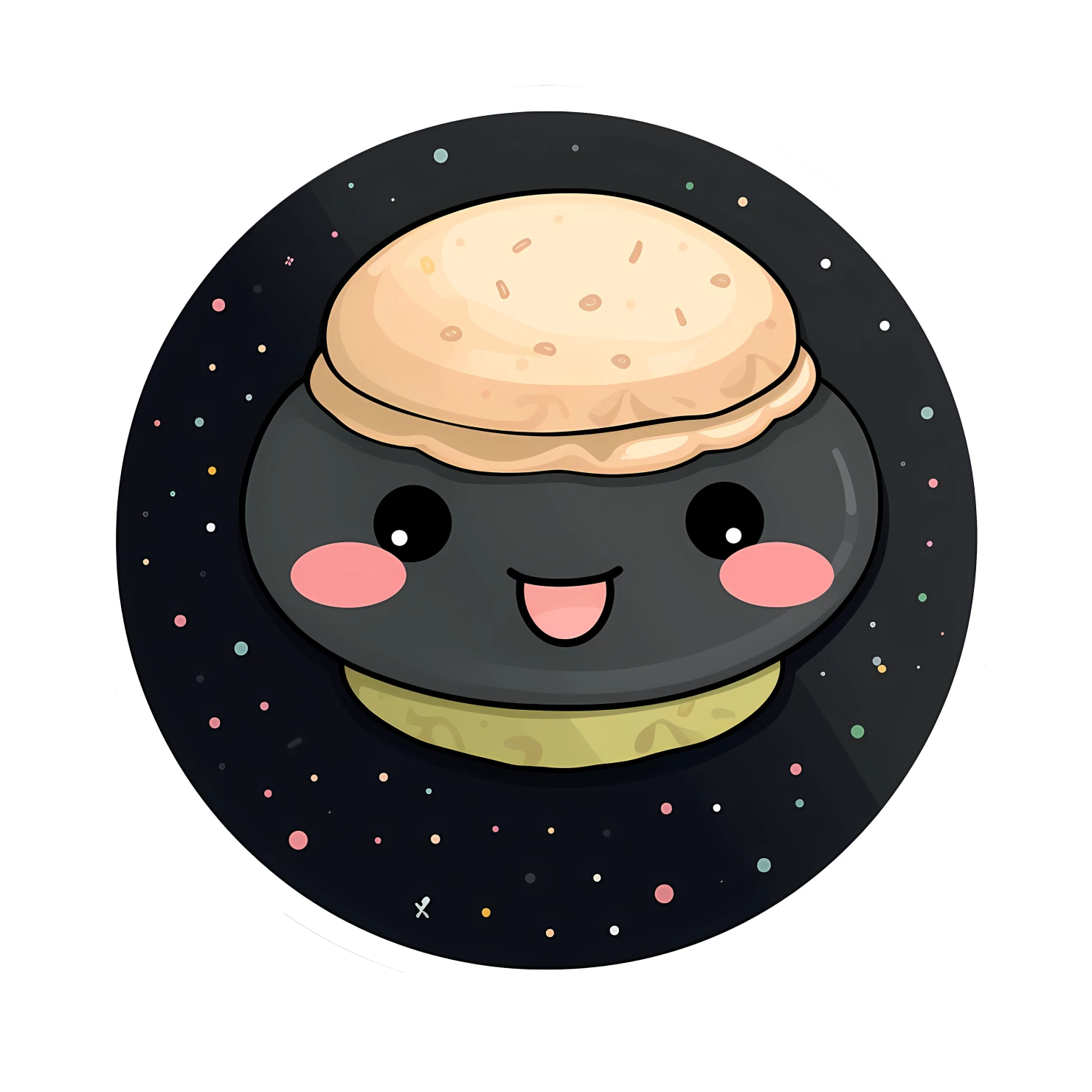 Kawaii macarons sticker isolated on transparent background #28125