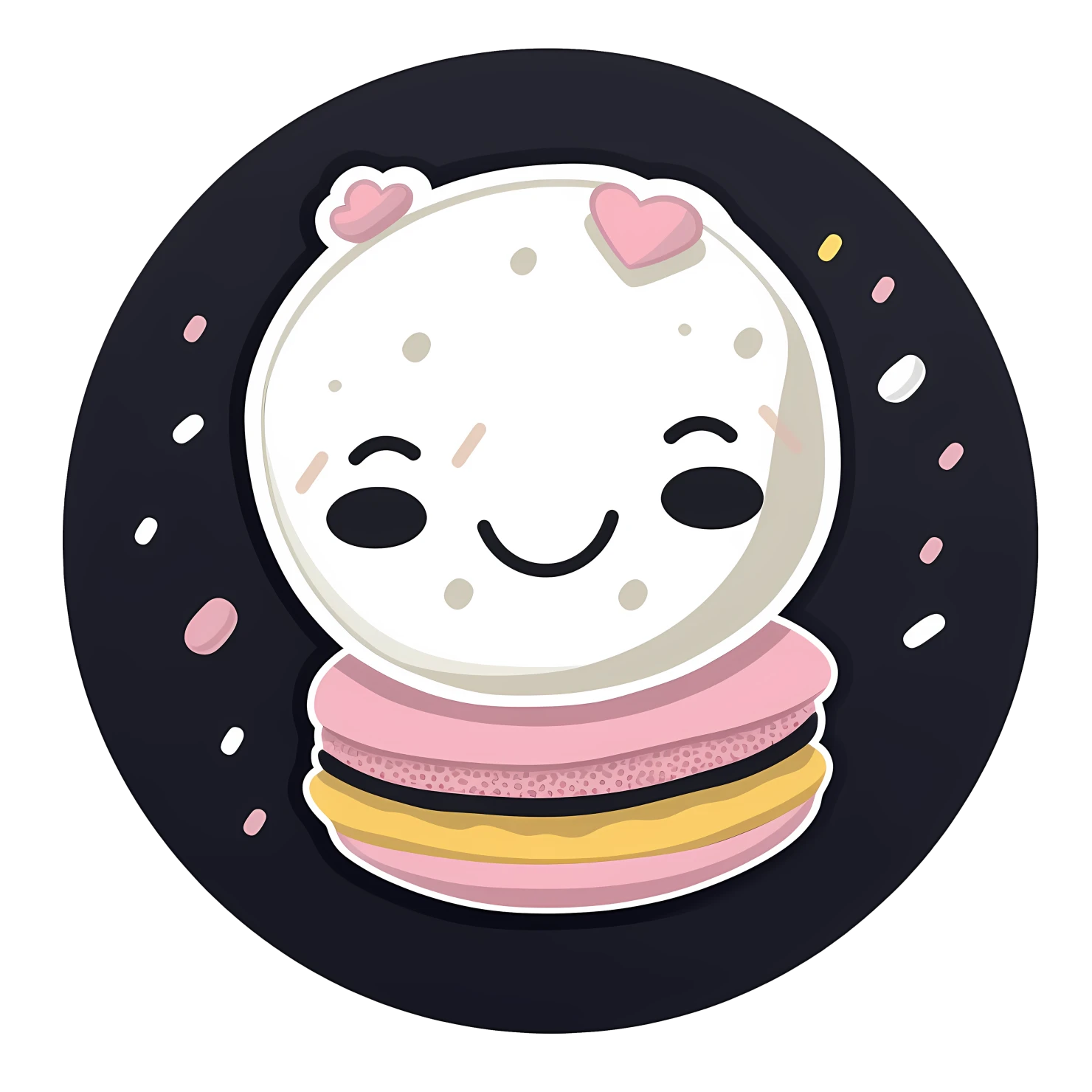Kawaii macarons sticker isolated on transparent background #28126