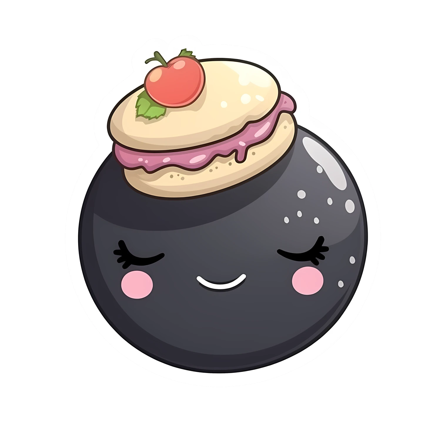 Kawaii macarons sticker isolated on transparent background #28127