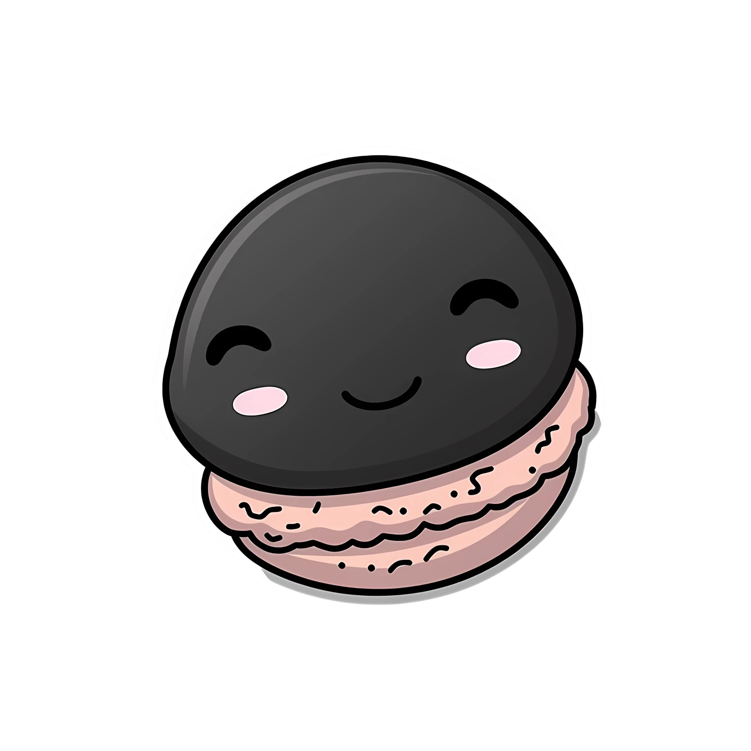 Kawaii macarons sticker isolated on transparent background #28129