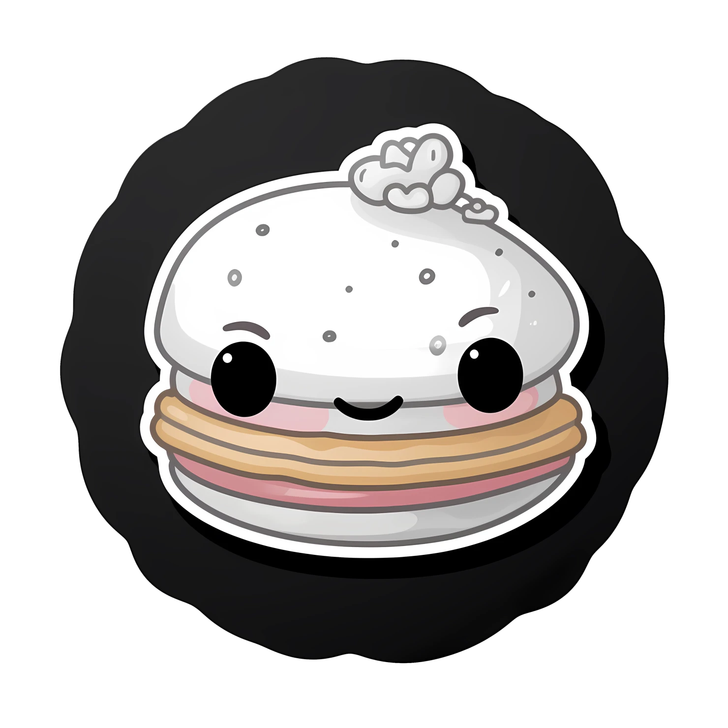 Kawaii macarons sticker isolated on transparent background #28131
