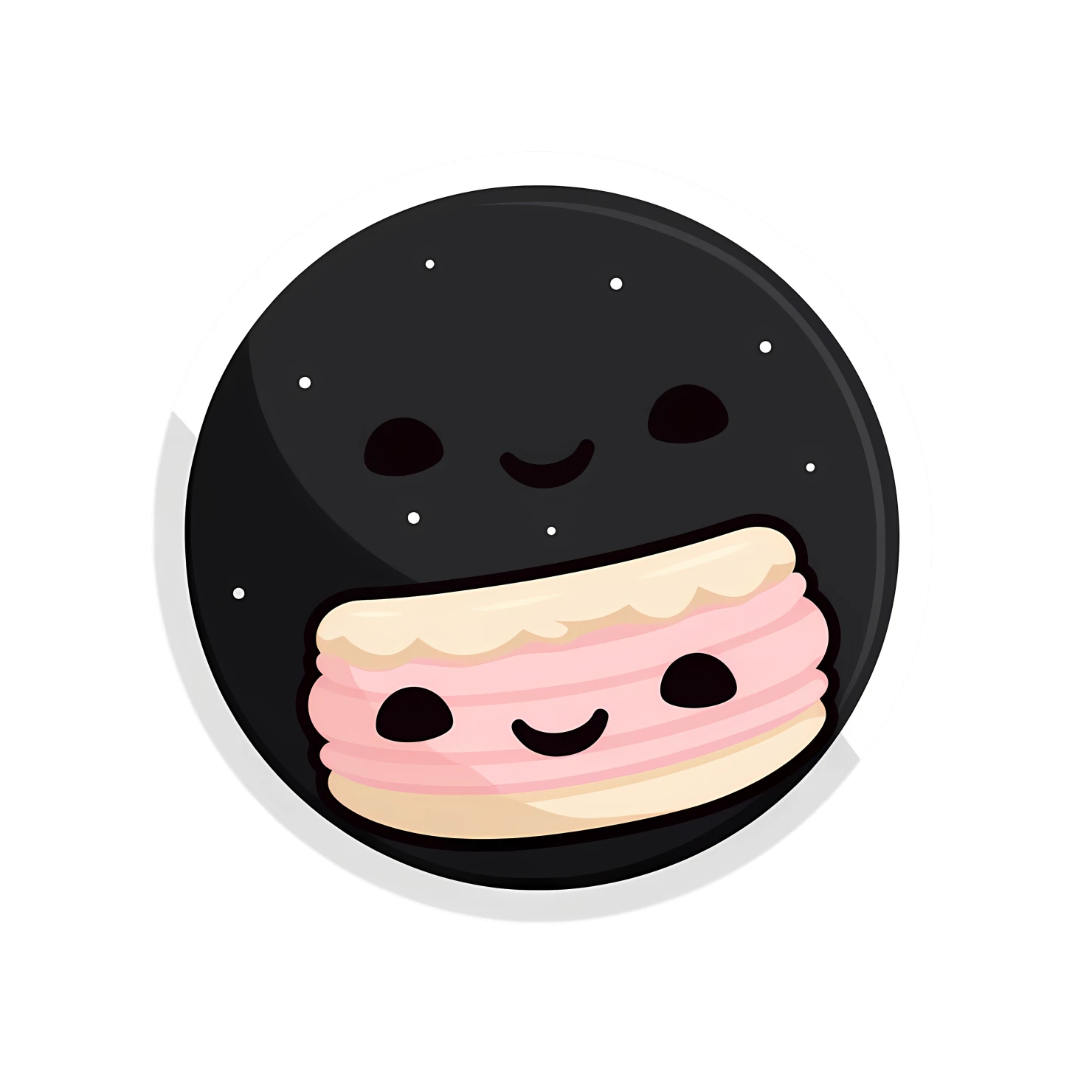 Kawaii macarons sticker isolated on transparent background #28135