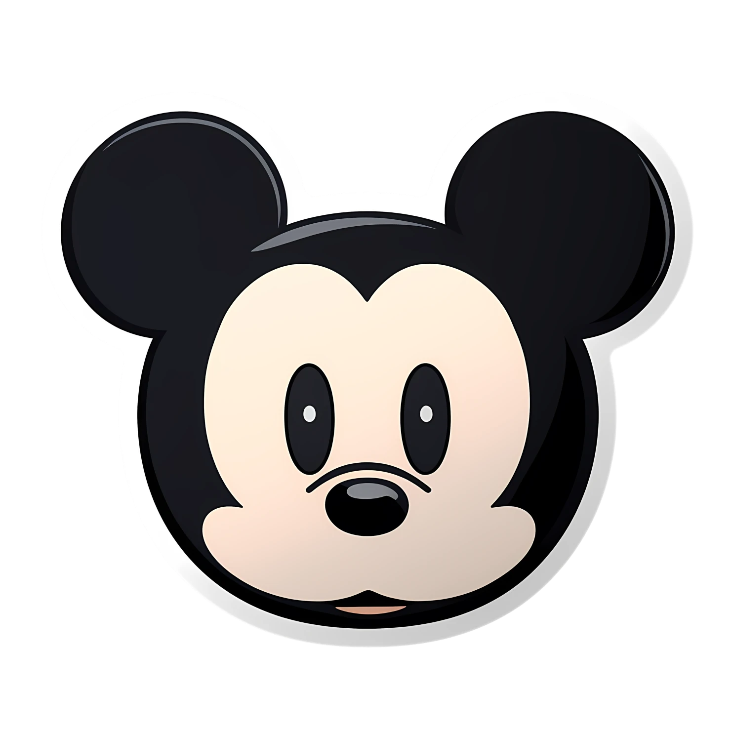 Kawaii mickey mouse sticker isolated on transparent background #28159
