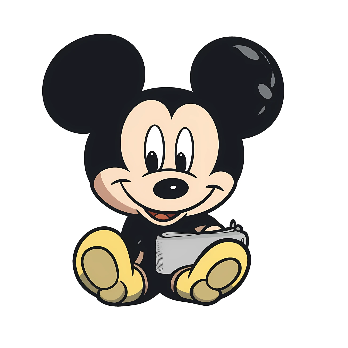 Kawaii mickey mouse sticker isolated on transparent background #28160