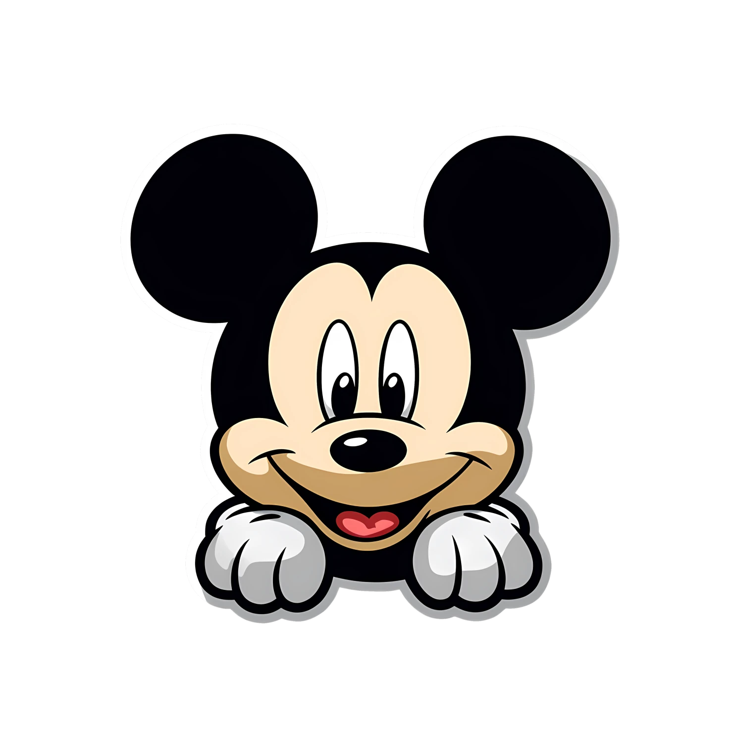 Kawaii mickey mouse sticker isolated on transparent background #28161