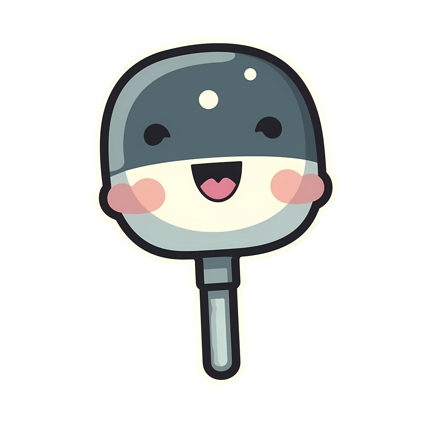 Kawaii microphone sticker isolated on transparent background #28168