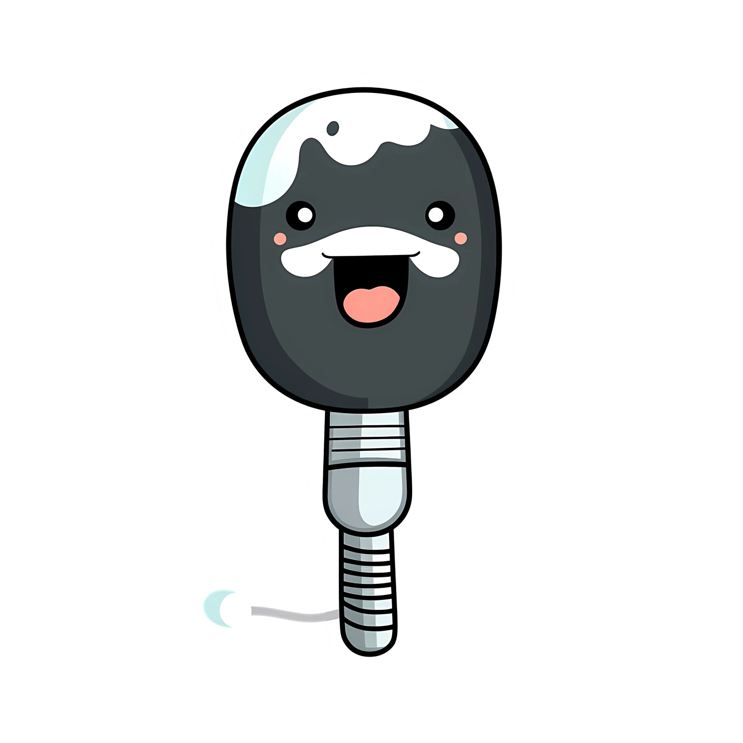 Kawaii microphone sticker isolated on transparent background #28170