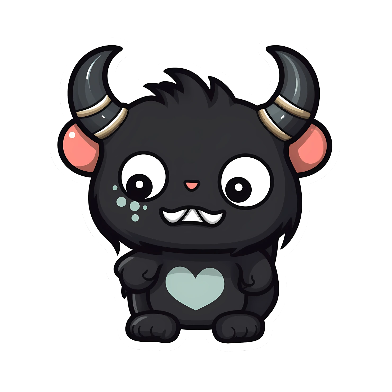 Kawaii minotaur sticker isolated on transparent background #28186
