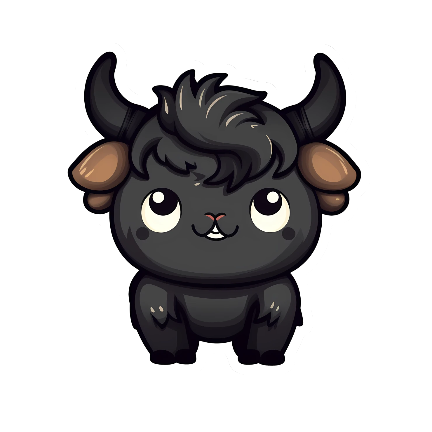 Kawaii minotaur sticker isolated on transparent background #28187