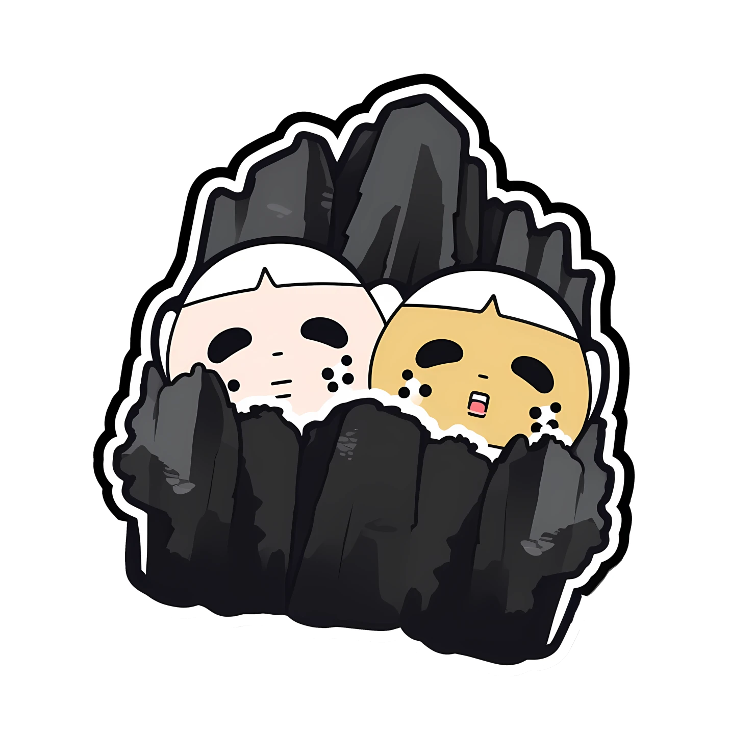 Kawaii mount rushmore sticker isolated on transparent background #28199