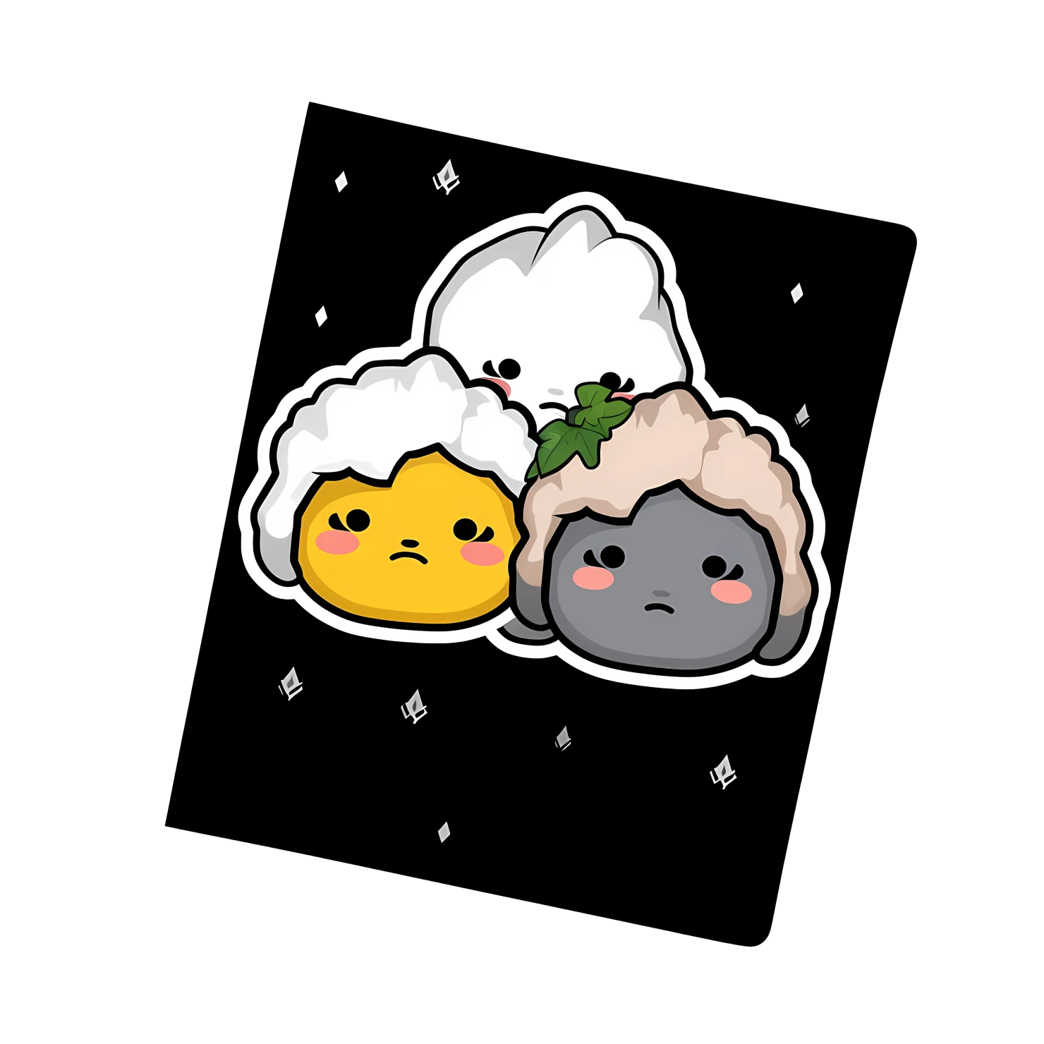 Kawaii mount rushmore sticker isolated on transparent background #28201
