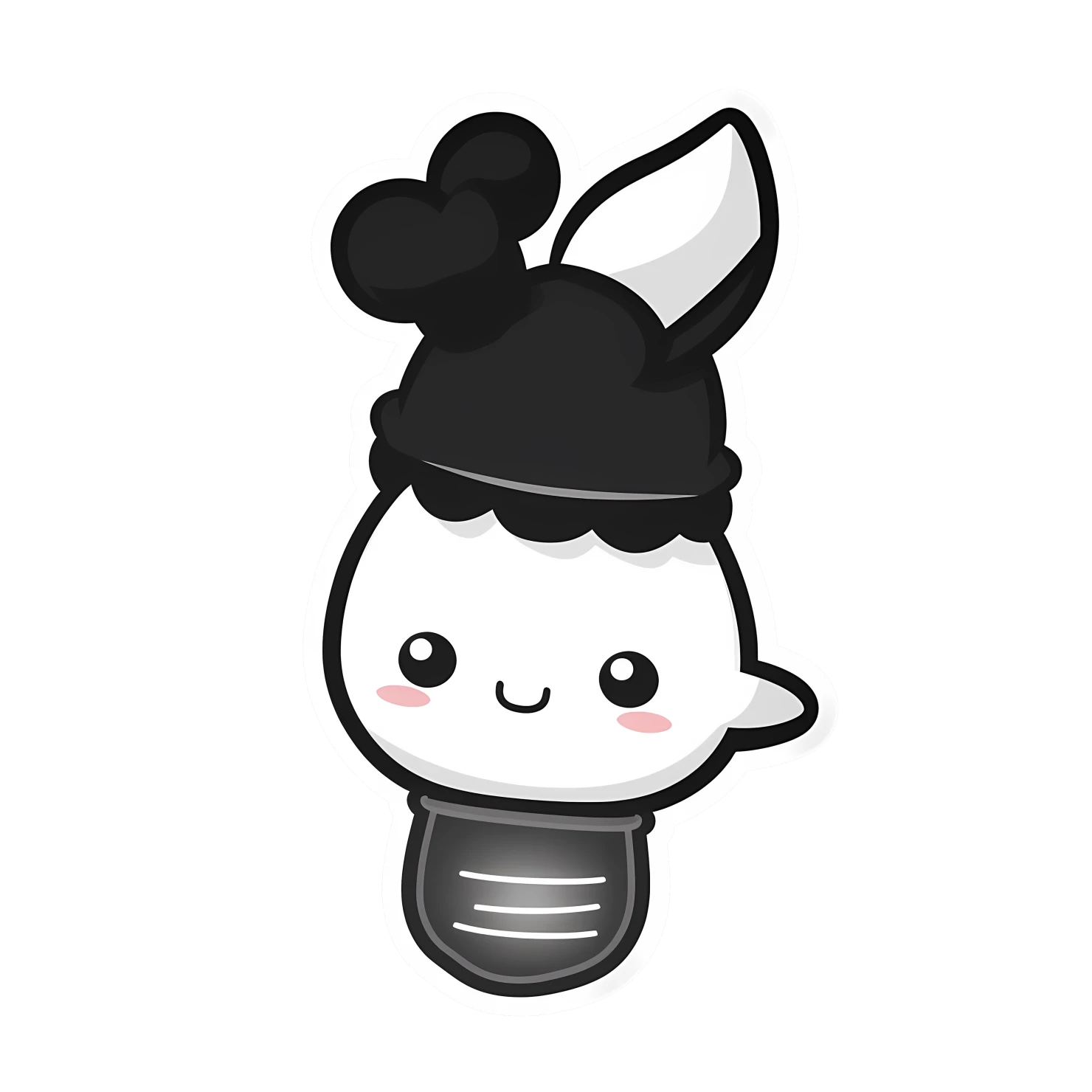 Kawaii lamp sticker isolated on transparent background #28218