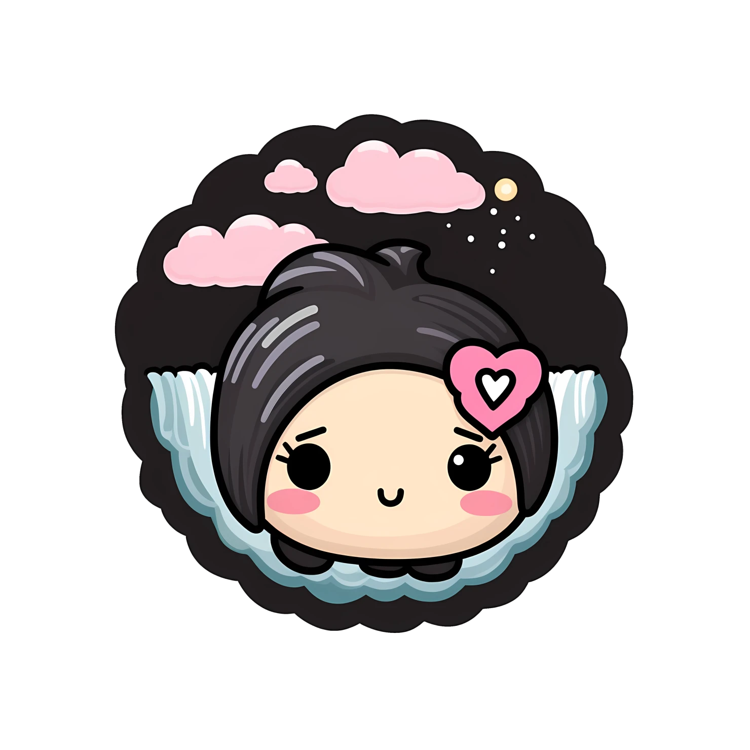 Kawaii Niagara falls sticker isolated on transparent background #28222