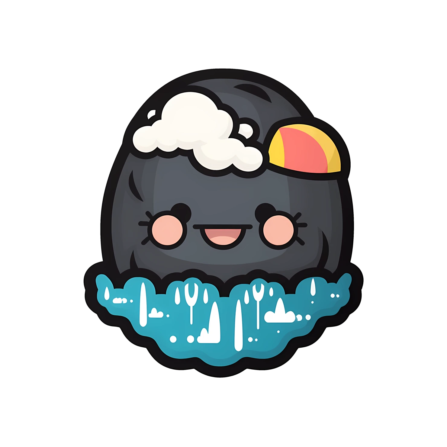 Kawaii Niagara falls sticker isolated on transparent background #28223